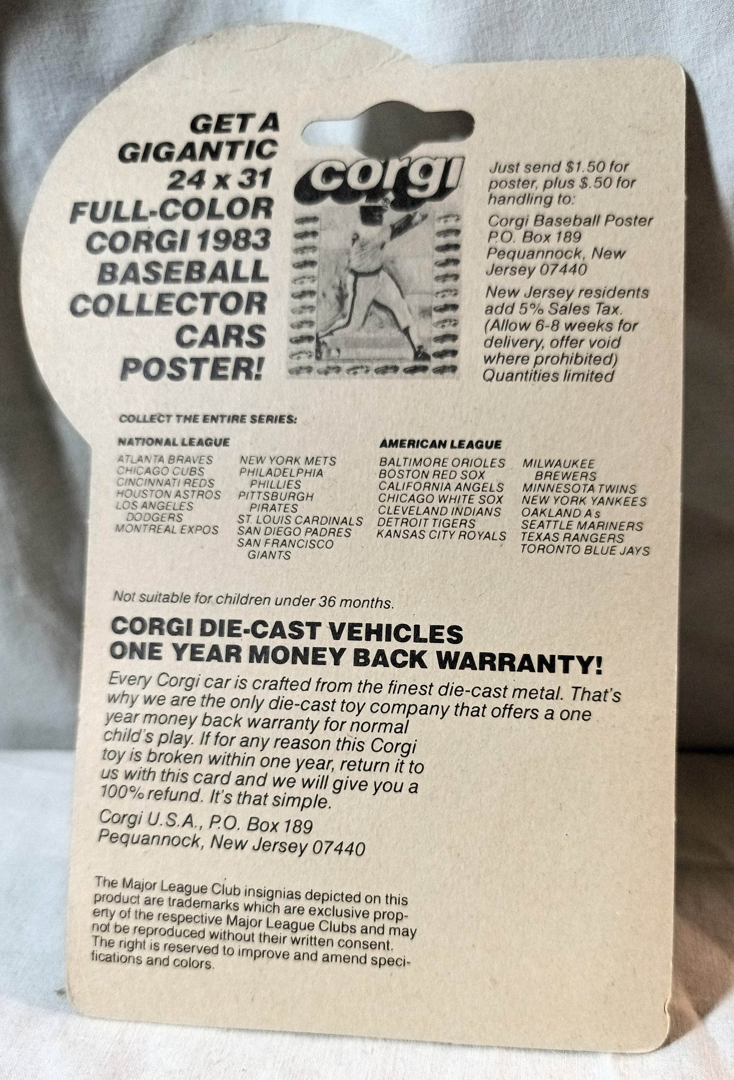 Corgi Juniors 511 Baseball Car Seattle Mariners Pontiac Firebird 1983 - TulipStuff