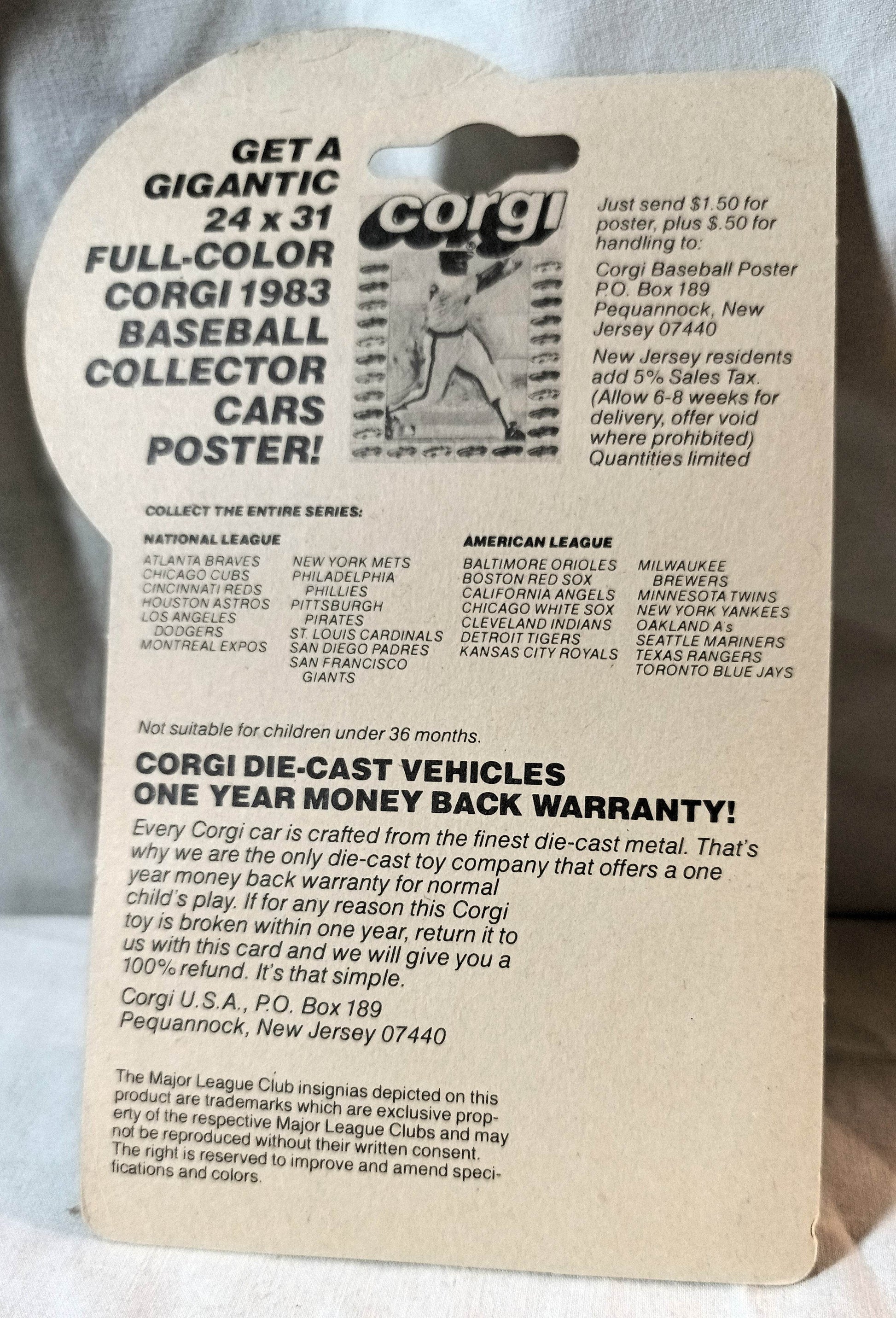 Corgi Juniors 511 Baseball Car Seattle Mariners Pontiac Firebird 1983 - TulipStuff