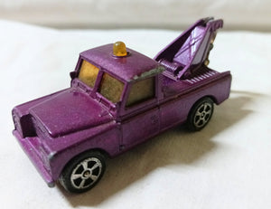 Corgi Juniors 31-B Land Rover Wrecker Tow Truck 1976 Purple - TulipStuff