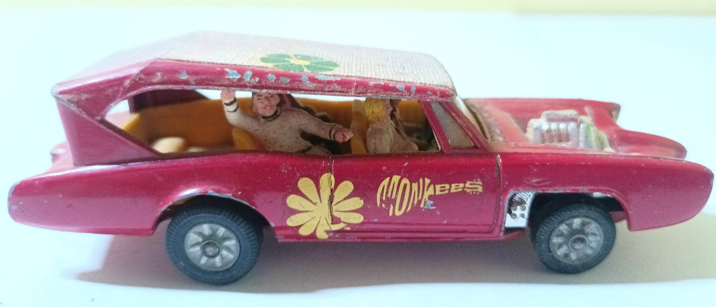 Corgi Toys 277 The Monkees Monkeemobile w/4 Figures 1968 - TulipStuff