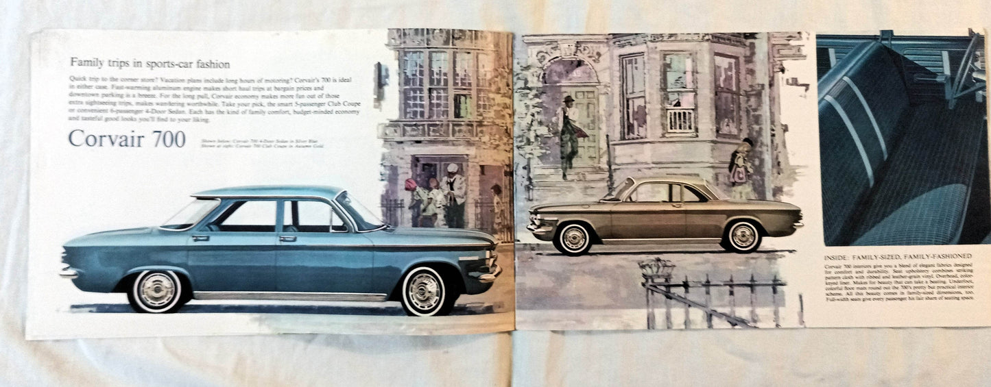 Chevrolet 1962 Corvair Dealers Showroom Sales Brochure - TulipStuff