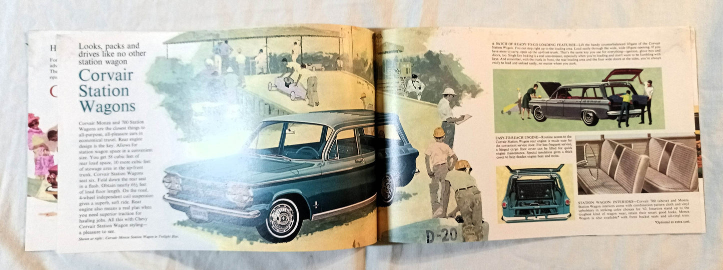 Chevrolet 1962 Corvair Dealers Showroom Sales Brochure - TulipStuff