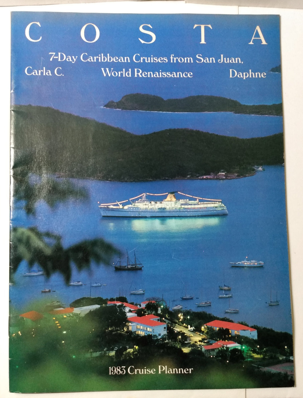 Costa Cruises World Renaissance Carla C Daphne 1983 Brochure - TulipStuff