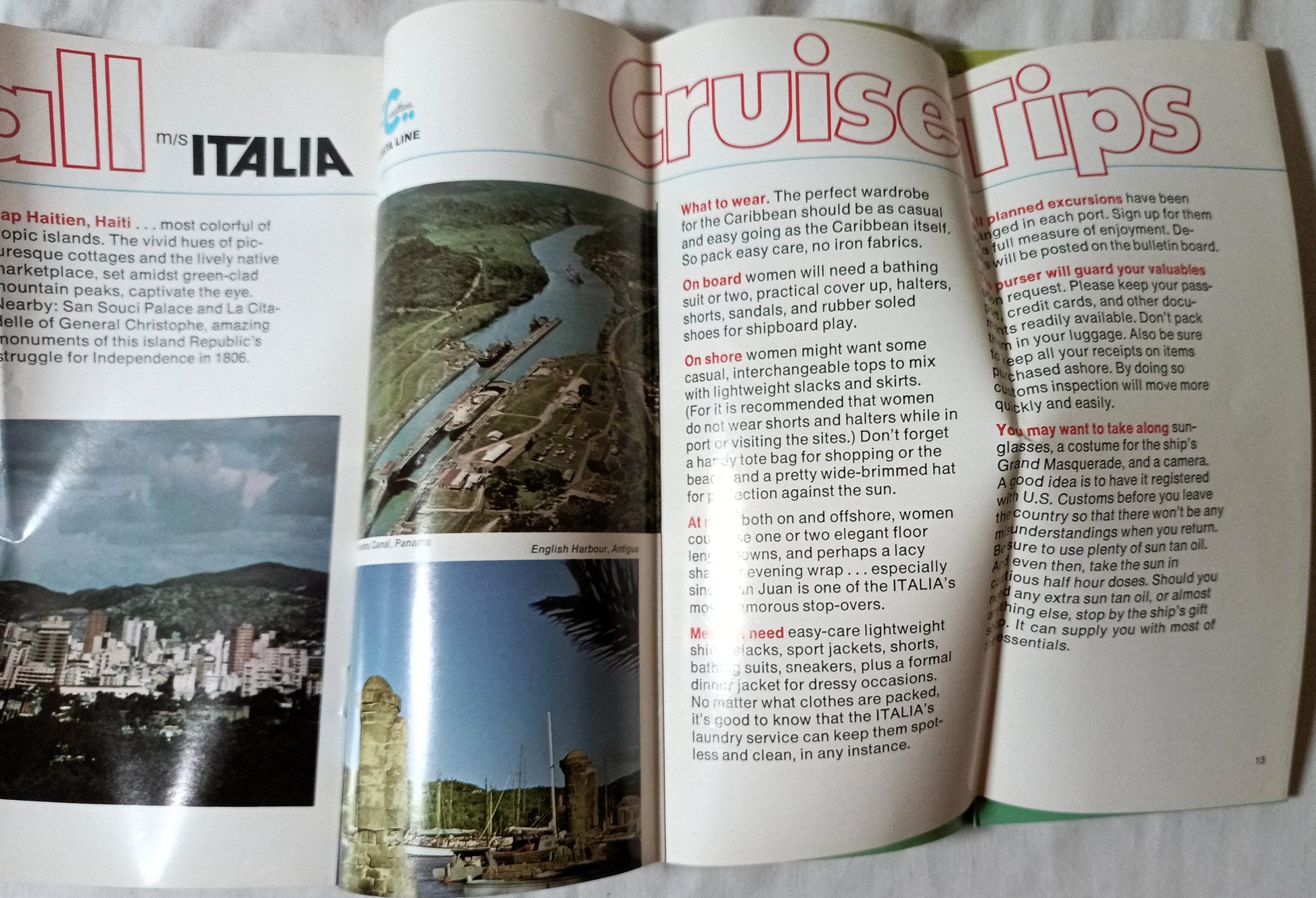 Costa Line ms Italia 1976-77 Caribbean South America Cruise Brochure - TulipStuff