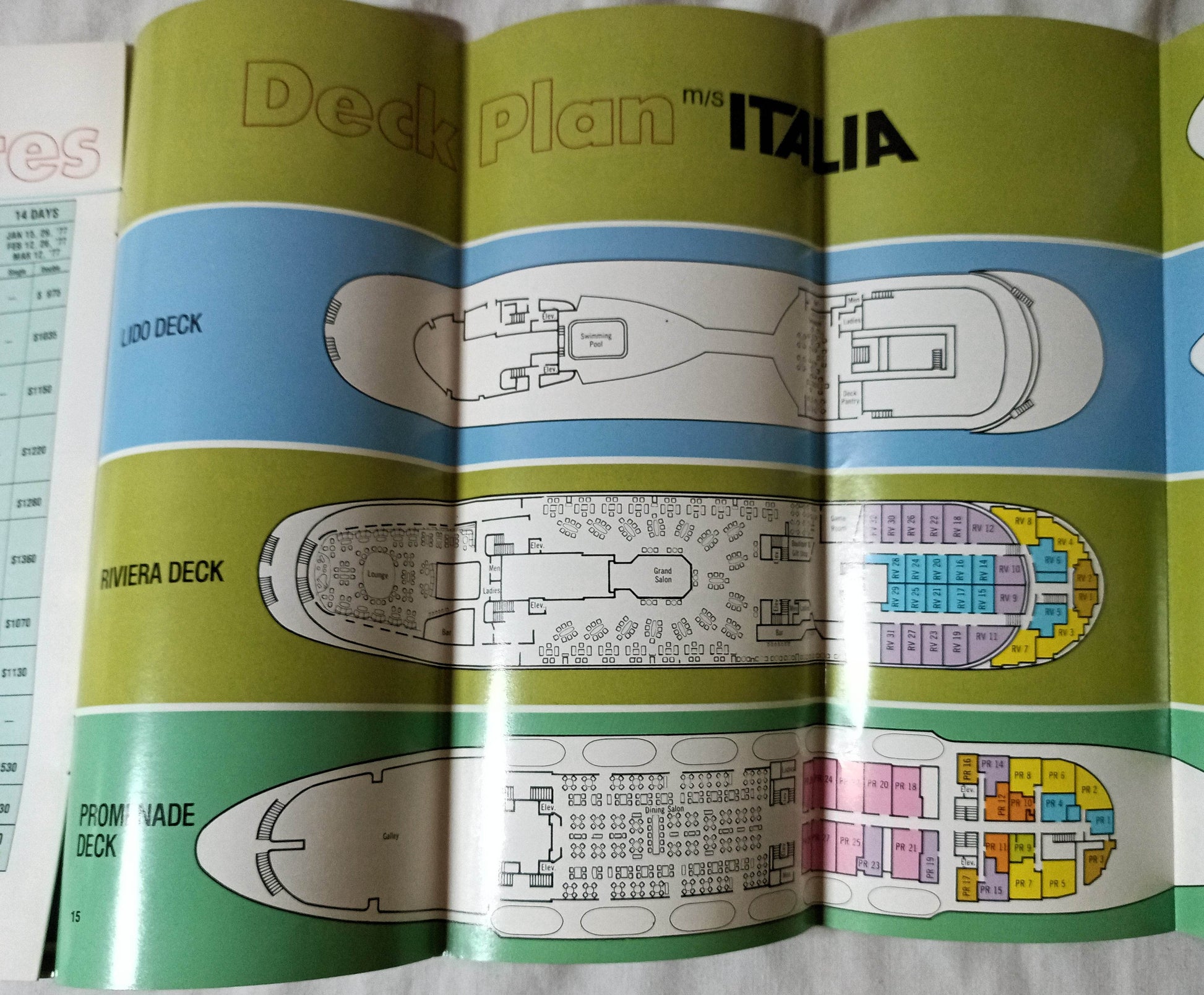 Costa Line ms Italia 1976-77 Caribbean South America Cruise Brochure - TulipStuff
