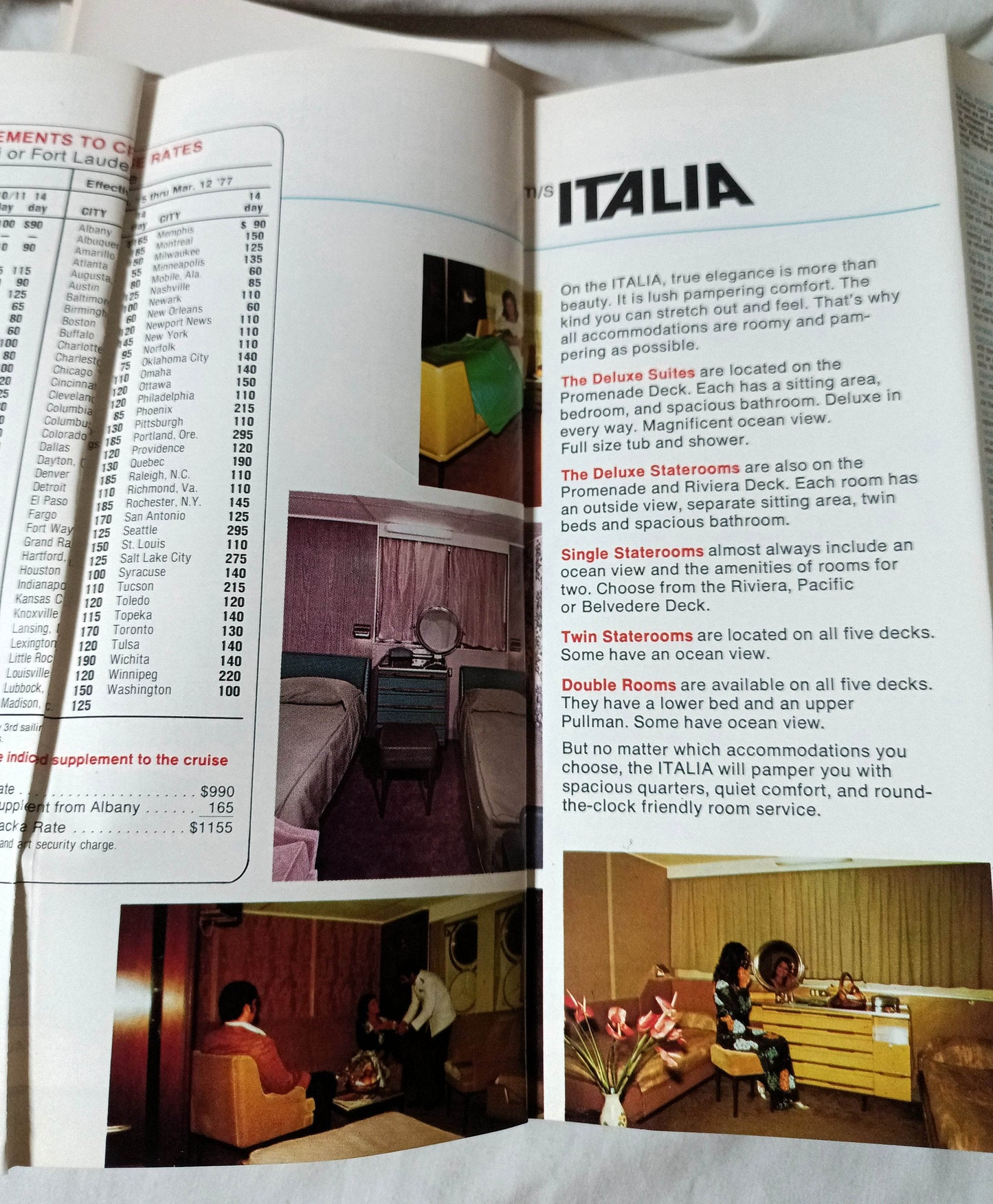 Costa Line ms Italia 1976-77 Caribbean South America Cruise Brochure - TulipStuff