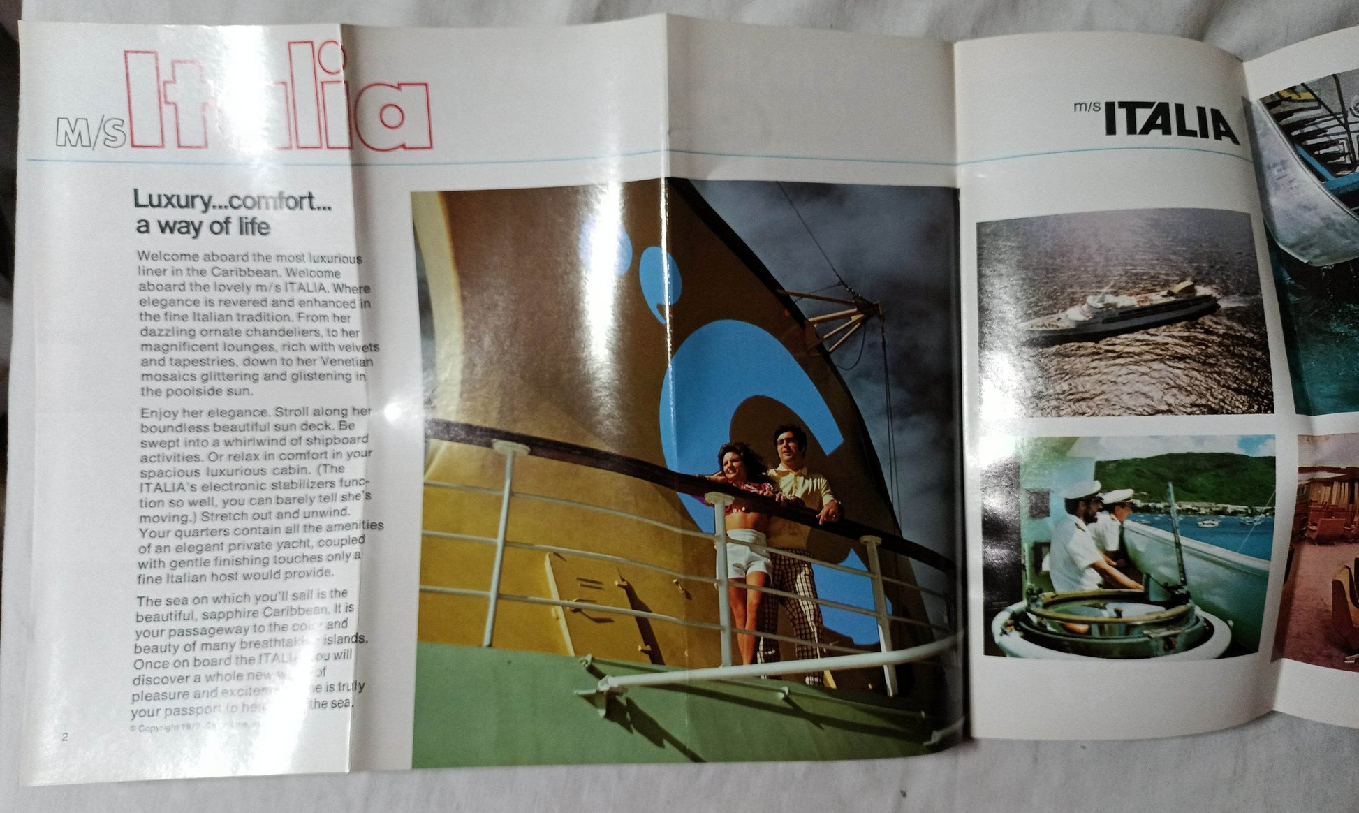 Costa Line ms Italia 1976-77 Caribbean South America Cruise Brochure - TulipStuff