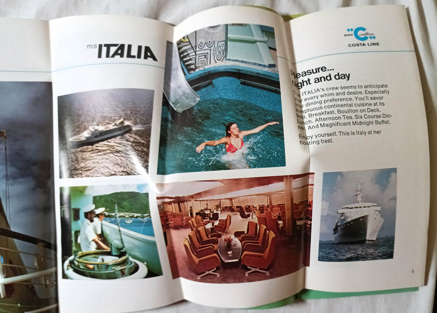 Costa Line ms Italia 1976-77 Caribbean South America Cruise Brochure - TulipStuff