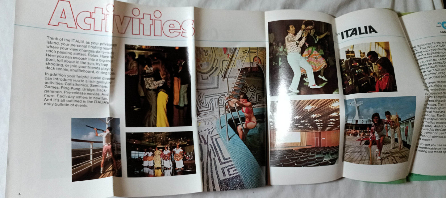 Costa Line ms Italia 1976-77 Caribbean South America Cruise Brochure - TulipStuff