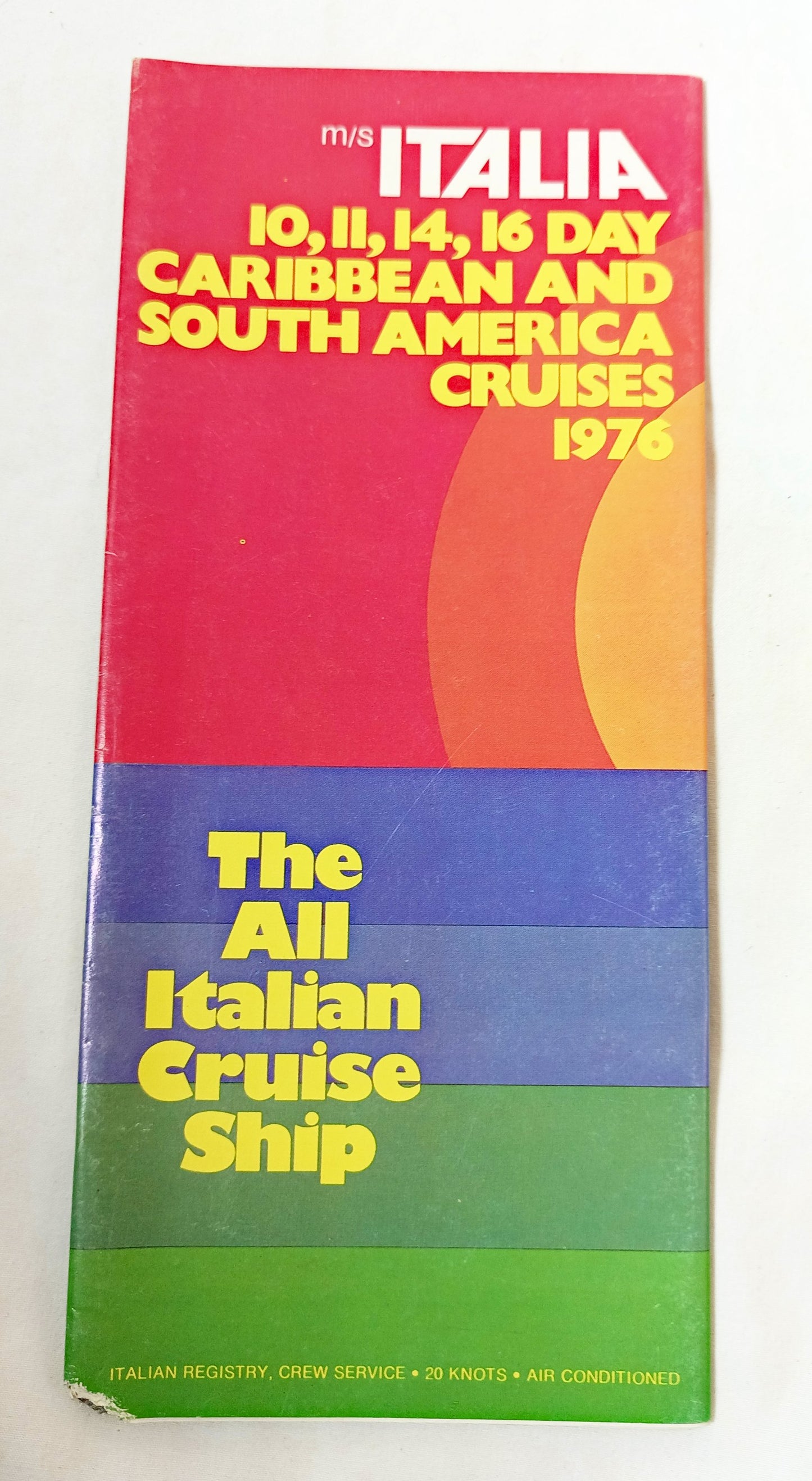 Costa Line ms Italia 1976 Caribbean South America Cruise Brochure - TulipStuff