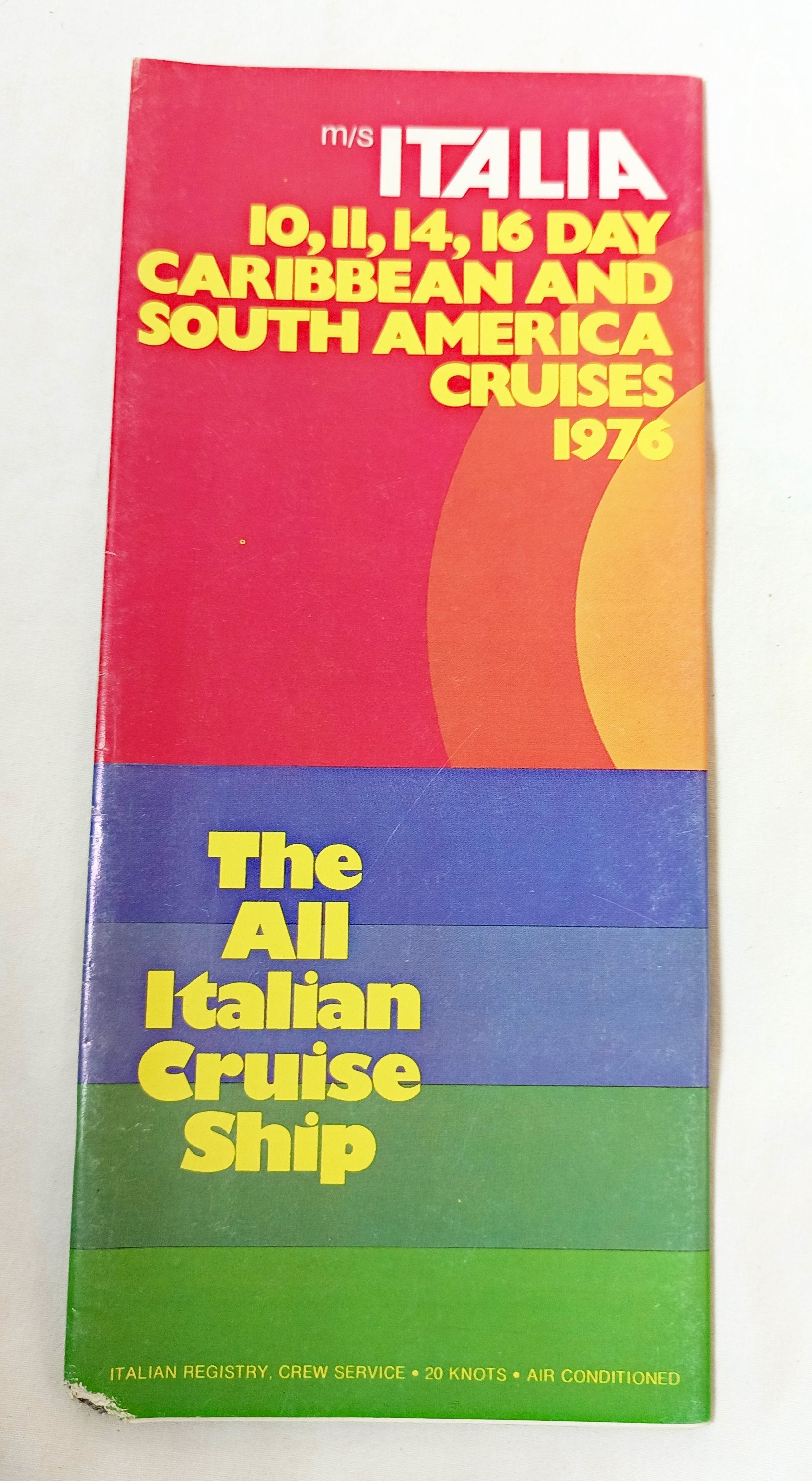 Costa Line ms Italia 1976 Caribbean South America Cruise Brochure - TulipStuff