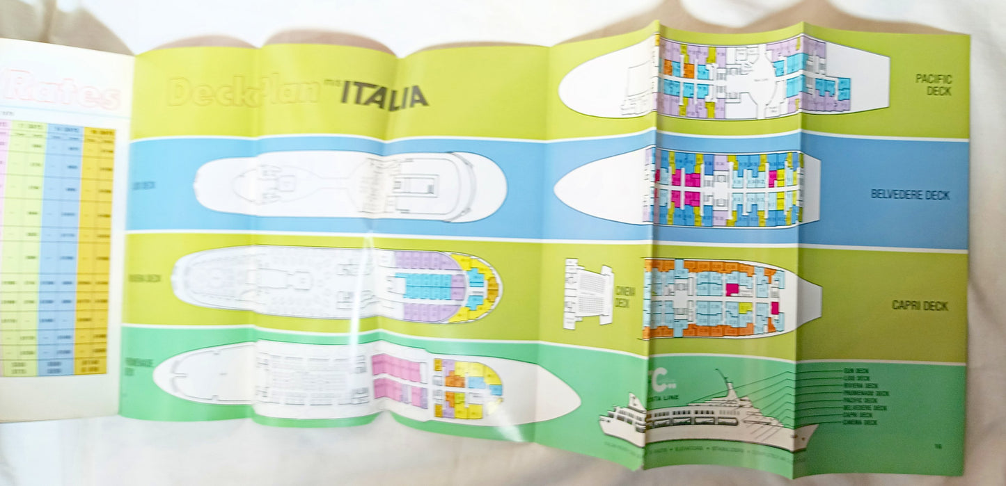 Costa Line ms Italia 1976 Caribbean South America Cruise Brochure - TulipStuff