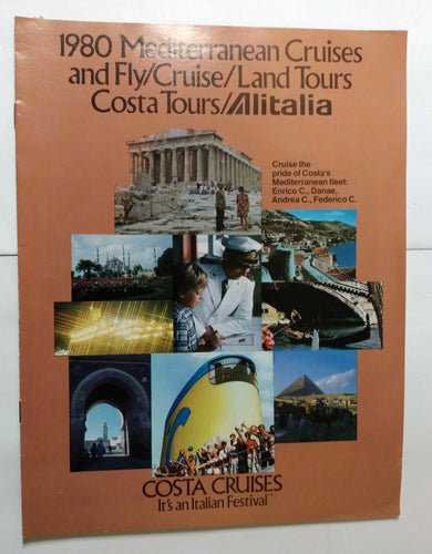 Costa Andrea C - Danae - Enrico C - Federico C 1980 Fly Cruise Brochure - TulipStuff