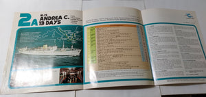 Costa Andrea C - Achille Lauro - Enrico C - Angelina Lauro 1976 Cruise Brochure - TulipStuff