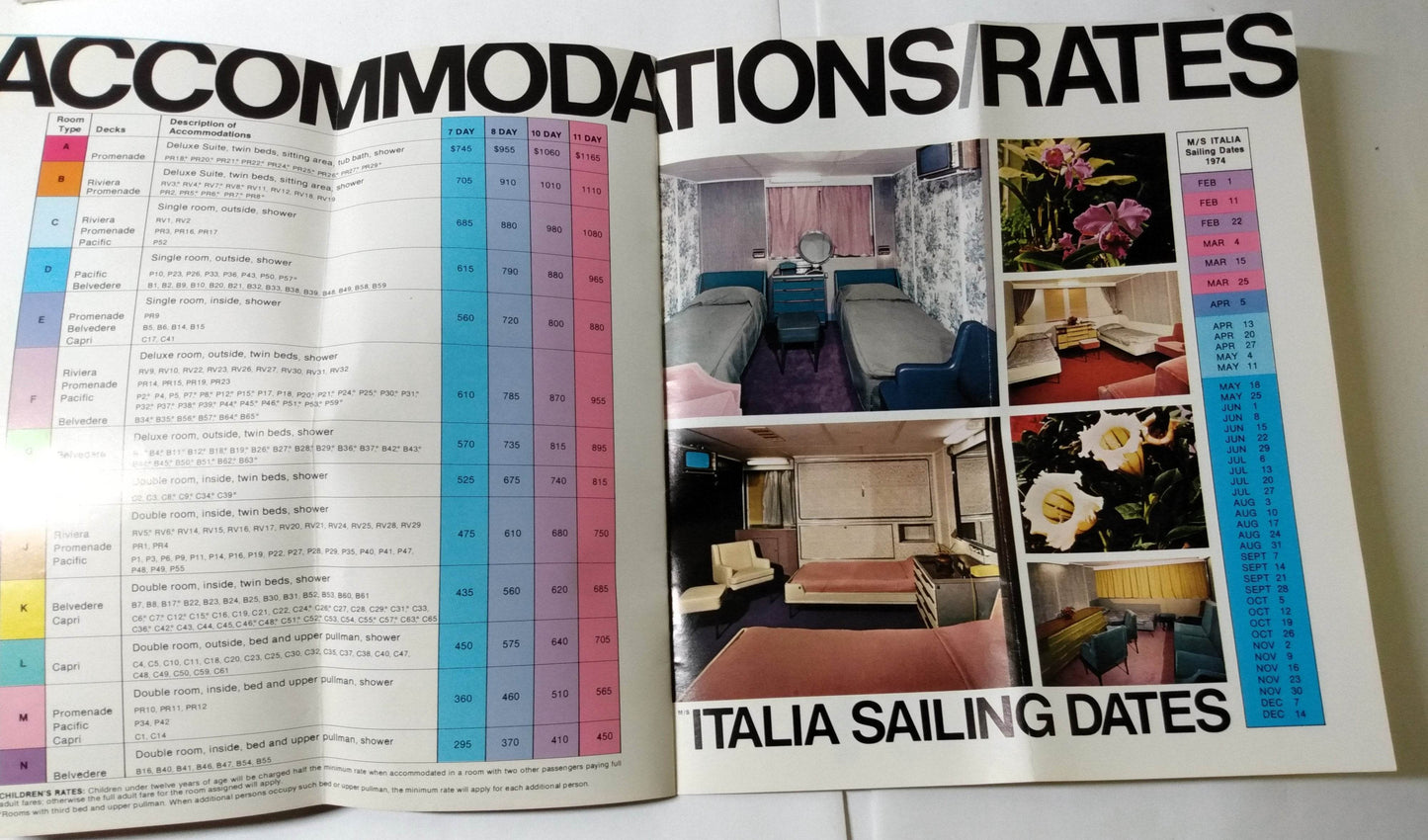 Costa Line ms Italia 1974 Caribbean South America Cruise Brochure - TulipStuff