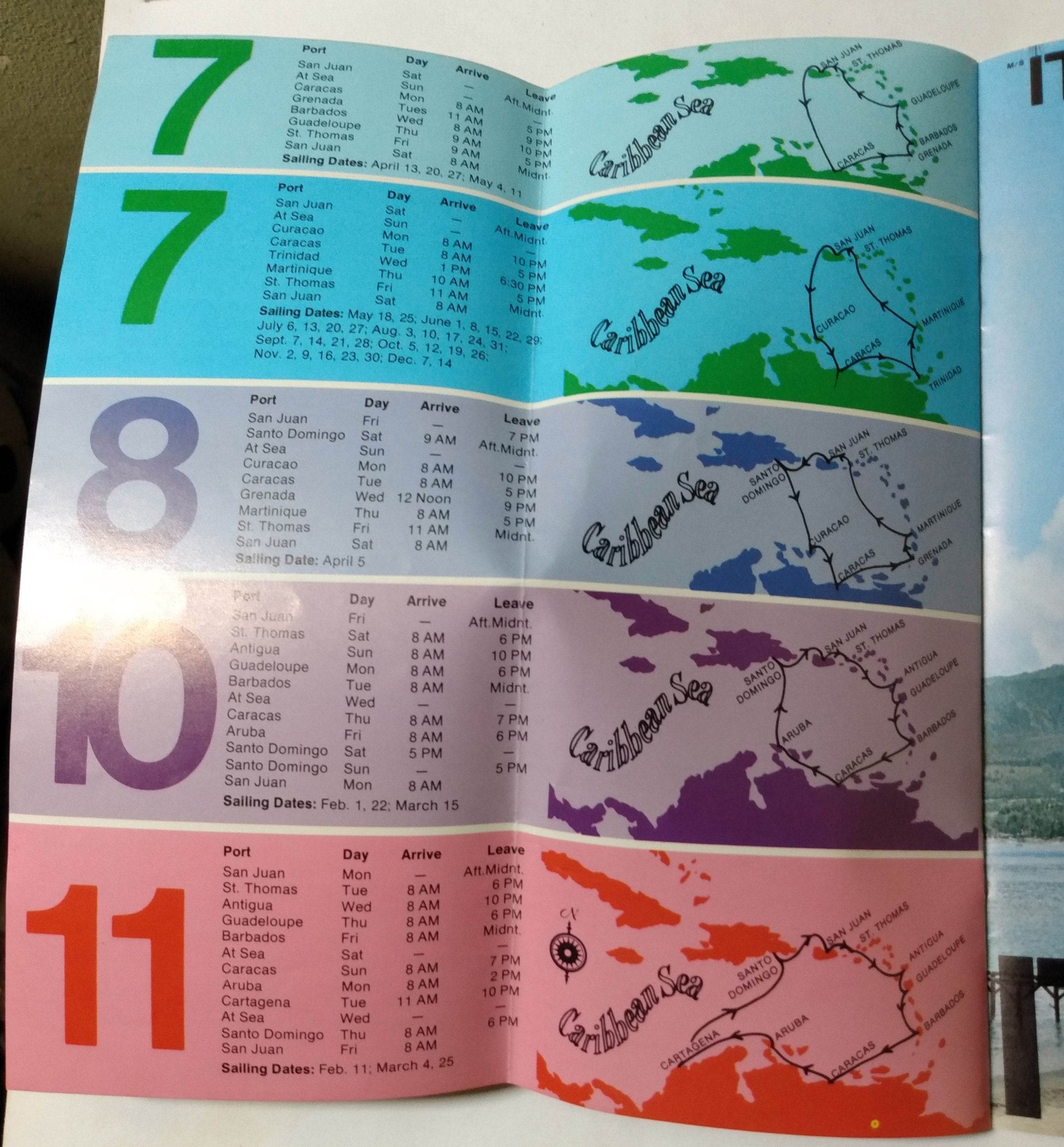 Costa Line ms Italia 1974 Caribbean South America Cruise Brochure - TulipStuff