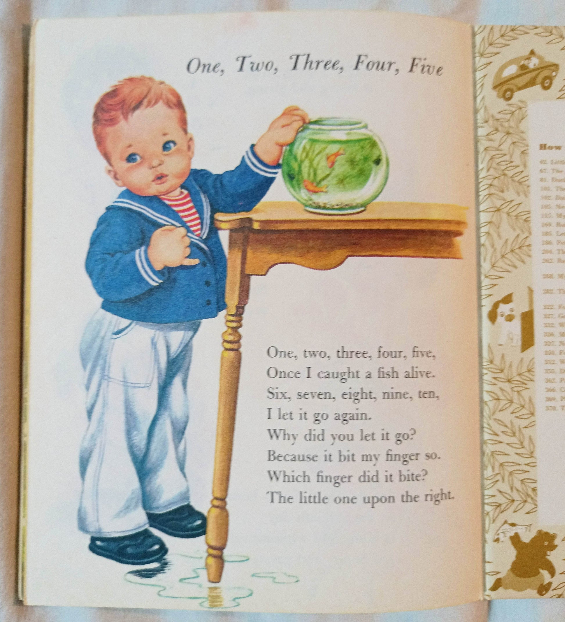 Counting Rhymes Little Golden Book #361 Sharon Kane 1974 - TulipStuff