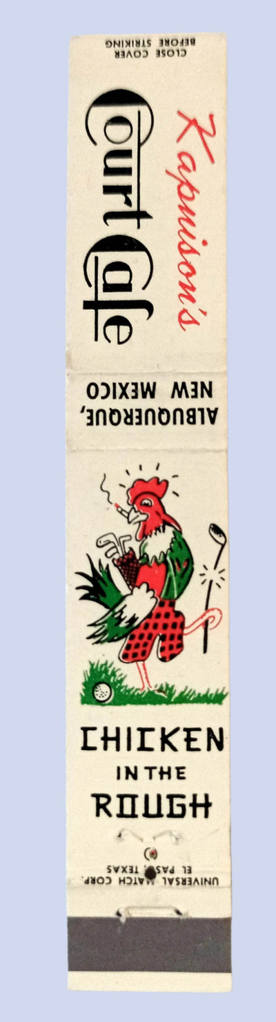 Kapnison's Court Cafe Albuquerque NM Matchbook Cover Early 1960's - TulipStuff