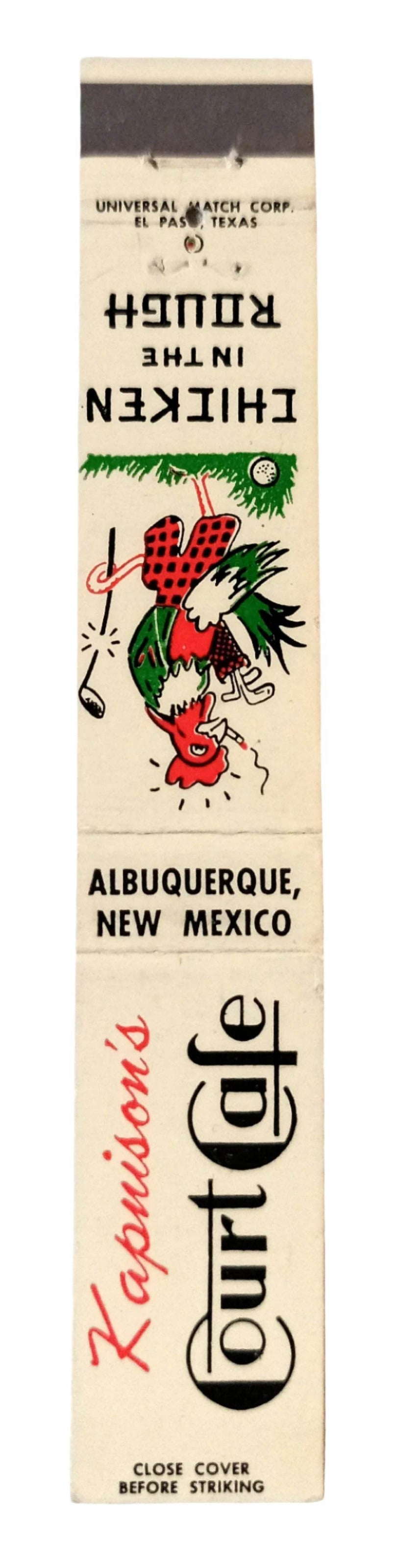 Kapnison's Court Cafe Albuquerque NM Matchbook Cover Early 1960's - TulipStuff