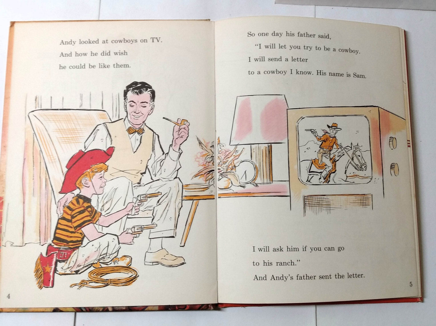 Cowboy Andy Edna Walker Chandler Beginner Books Hardcover 1959 - TulipStuff
