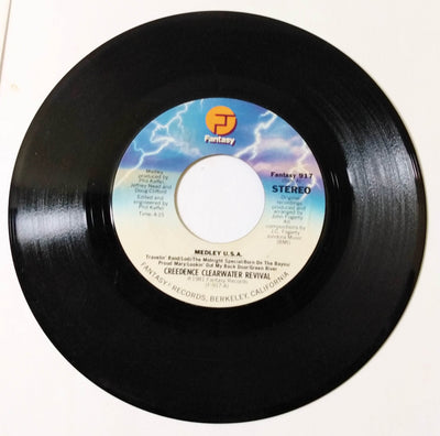 Creedence Clearwater Revival Medley U.S.A. / Bad Moon Rising 7" Vinyl 1981 - TulipStuff