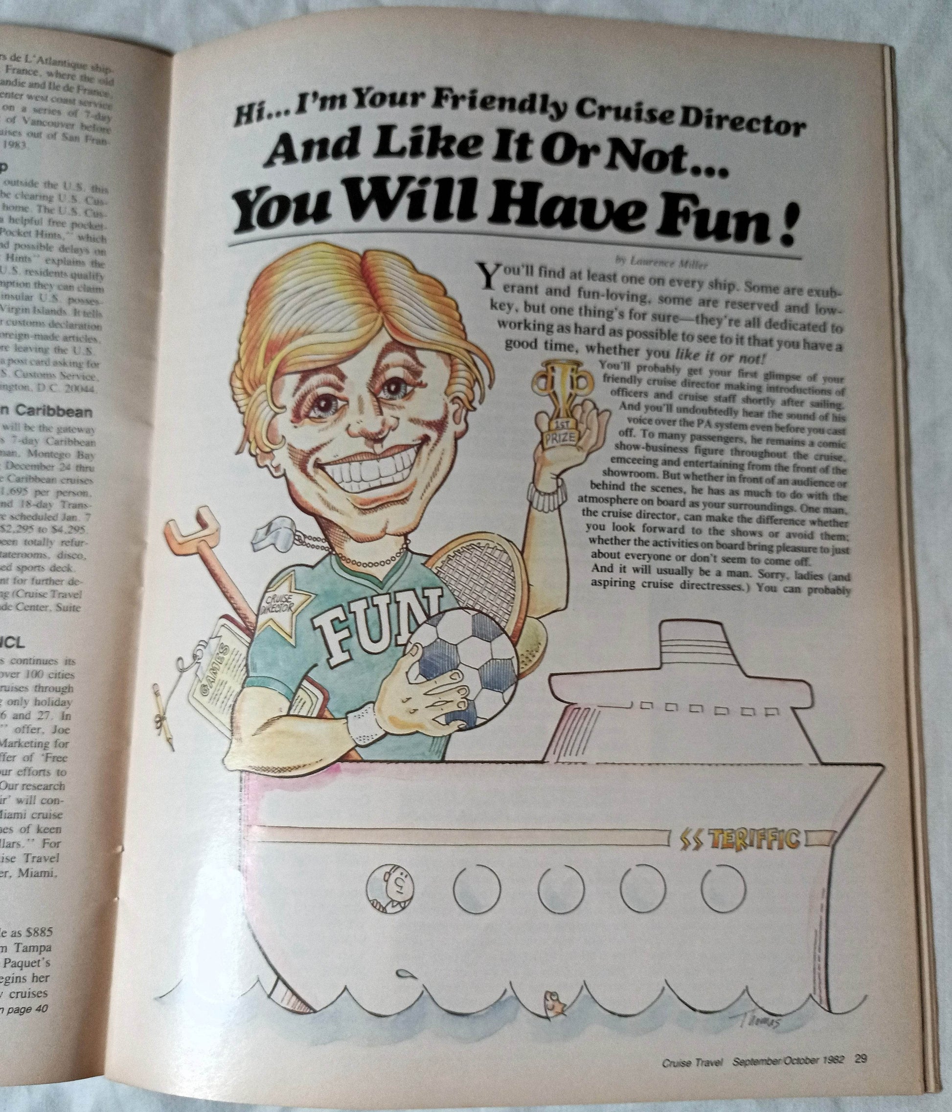 Cruise Travel Magazine October 1982 Tropicale Sitmar Nordic Prince - TulipStuff