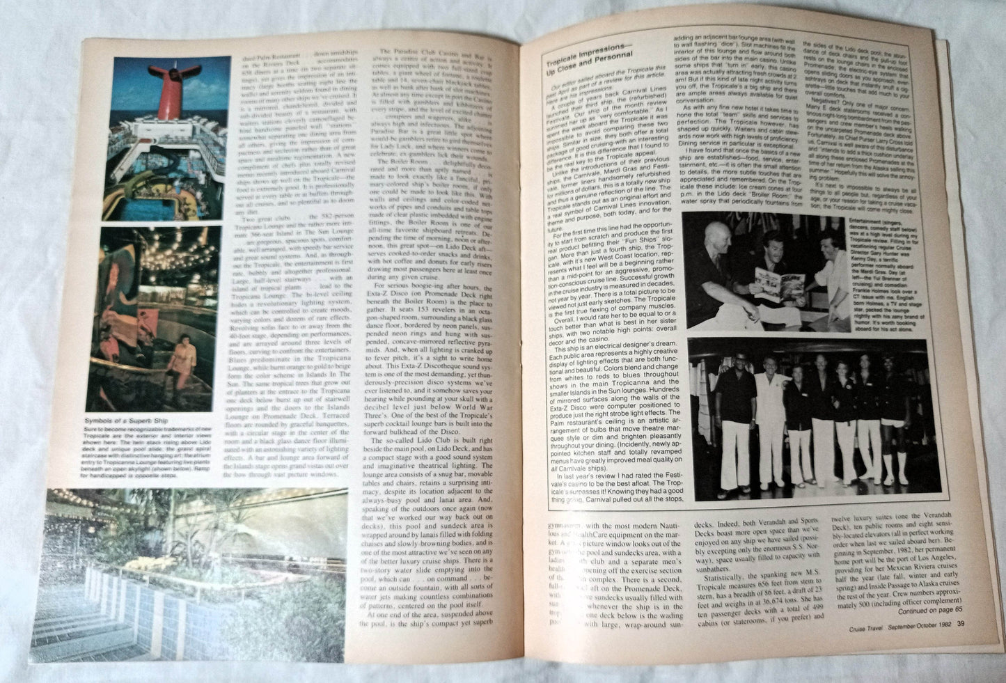Cruise Travel Magazine October 1982 Tropicale Sitmar Nordic Prince - TulipStuff