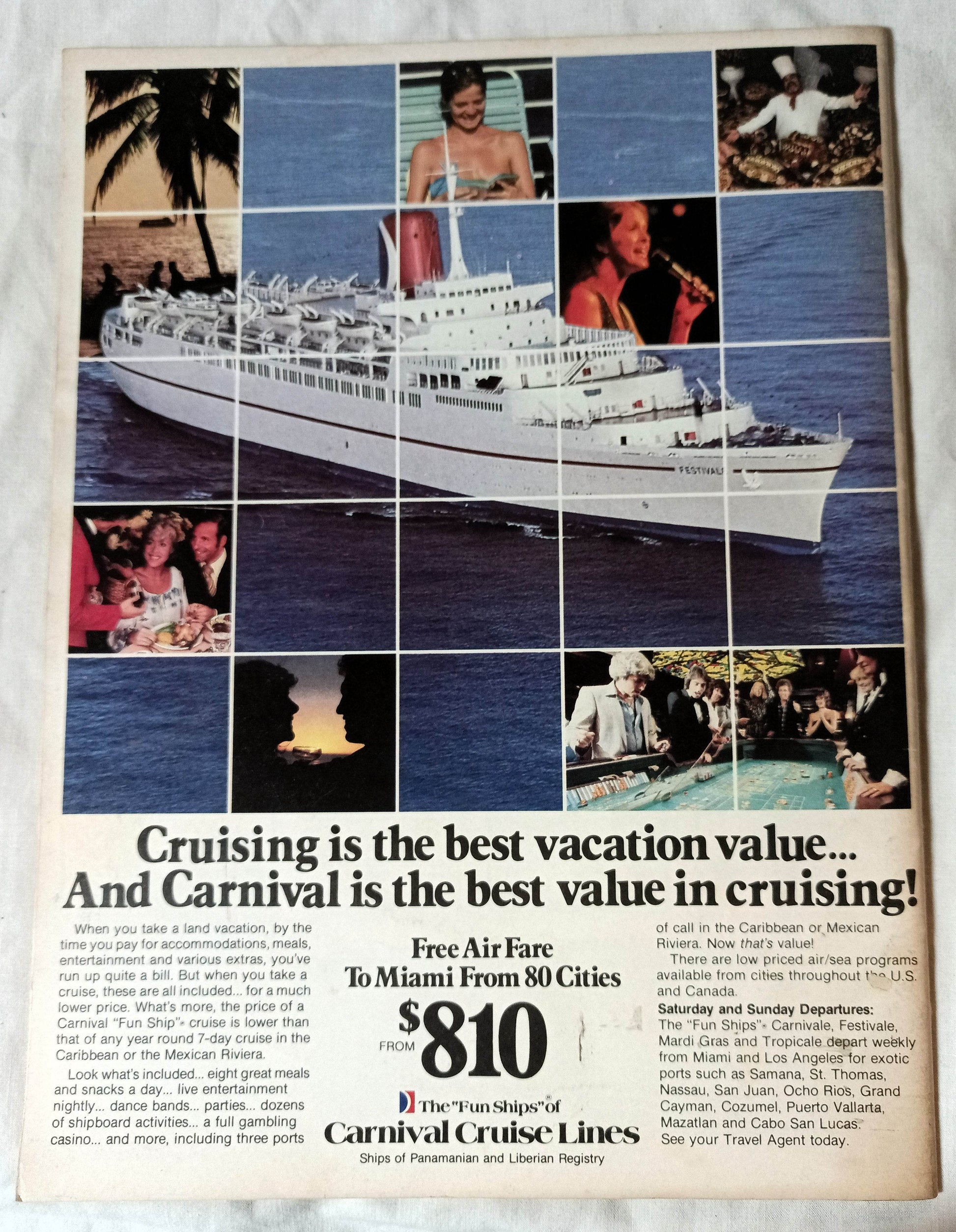 Cruise Travel Magazine October 1982 Tropicale Sitmar Nordic Prince - TulipStuff