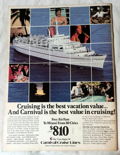 Cruise Travel Magazine October 1982 Tropicale Sitmar Nordic Prince - TulipStuff