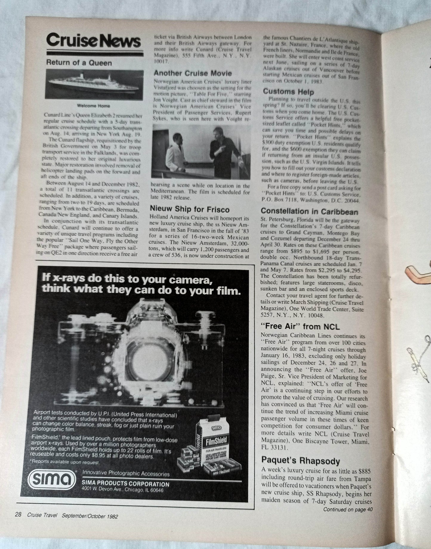 Cruise Travel Magazine October 1982 Tropicale Sitmar Nordic Prince - TulipStuff