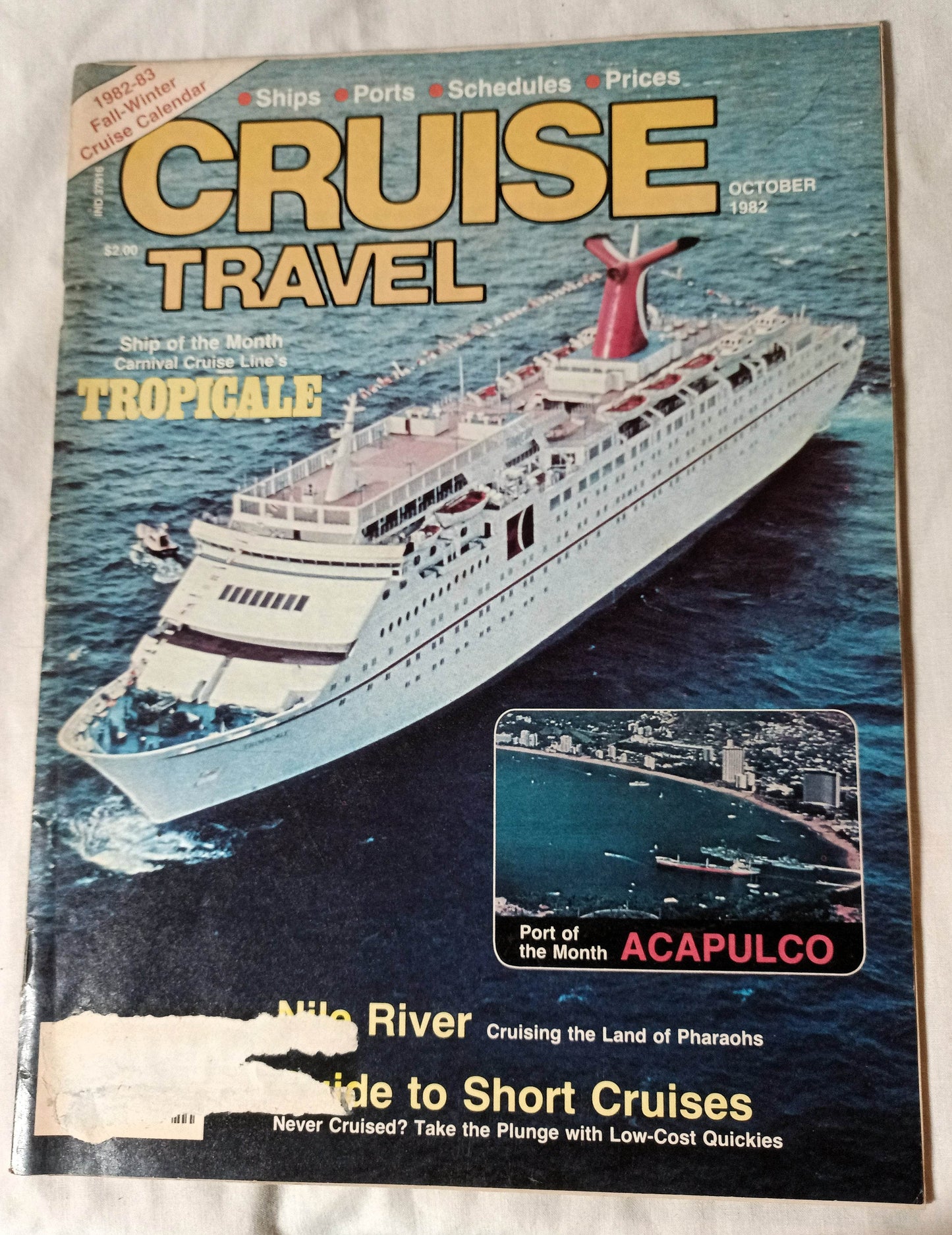 Cruise Travel Magazine October 1982 Tropicale Sitmar Nordic Prince - TulipStuff