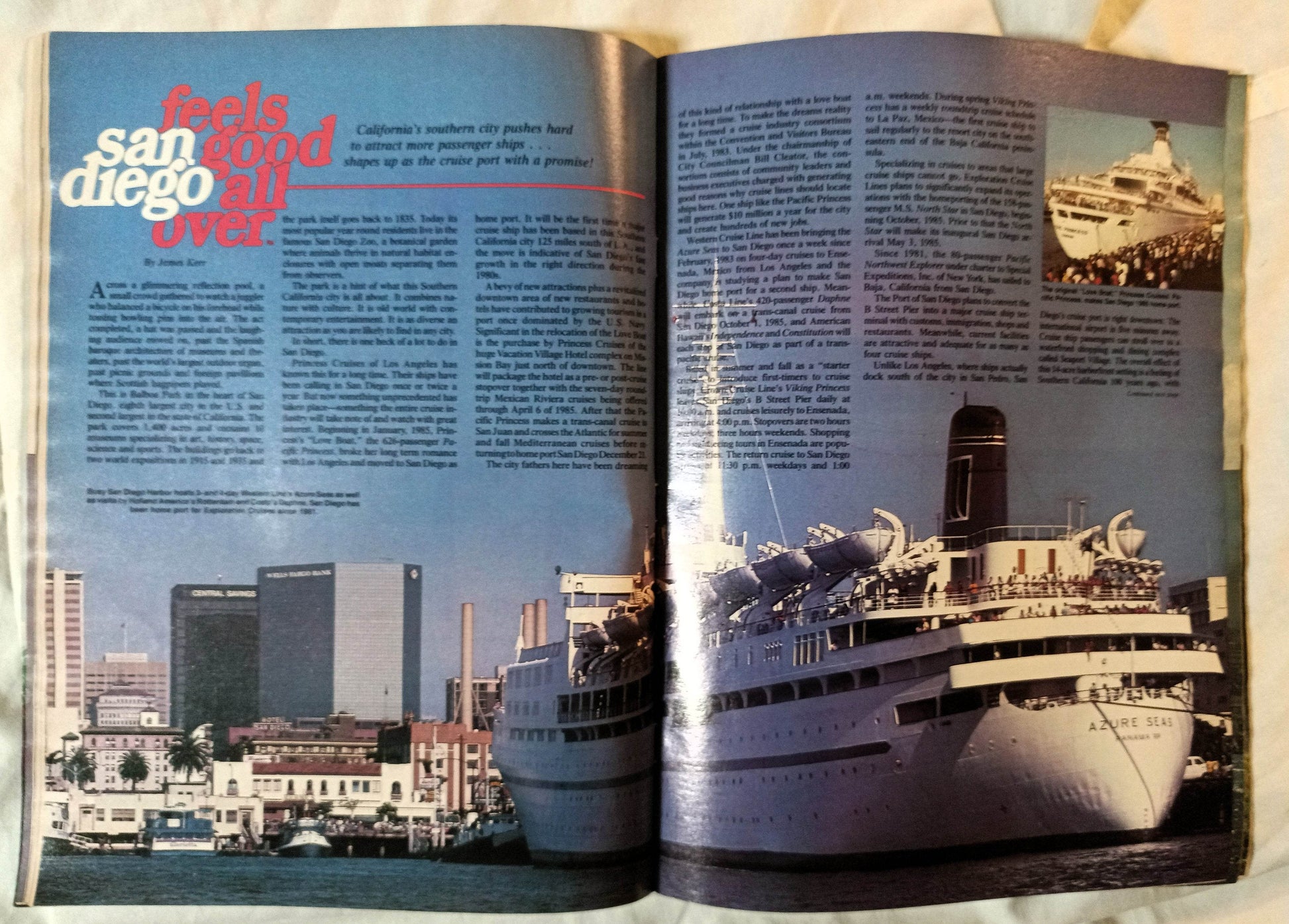 Cruise Travel Magazine April 1985 Royal Odyssey Ocean Princess - TulipStuff