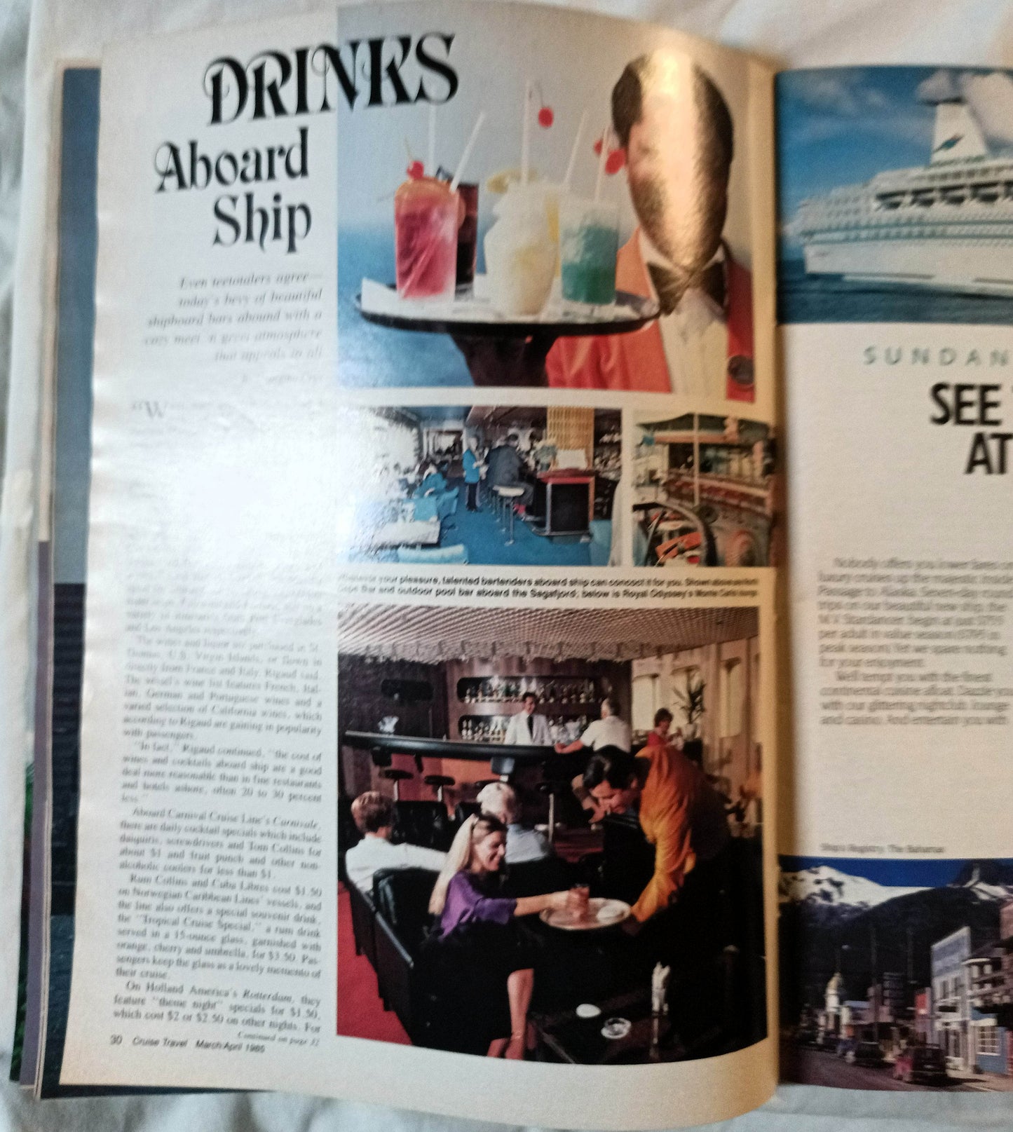 Cruise Travel Magazine April 1985 Royal Odyssey Ocean Princess - TulipStuff