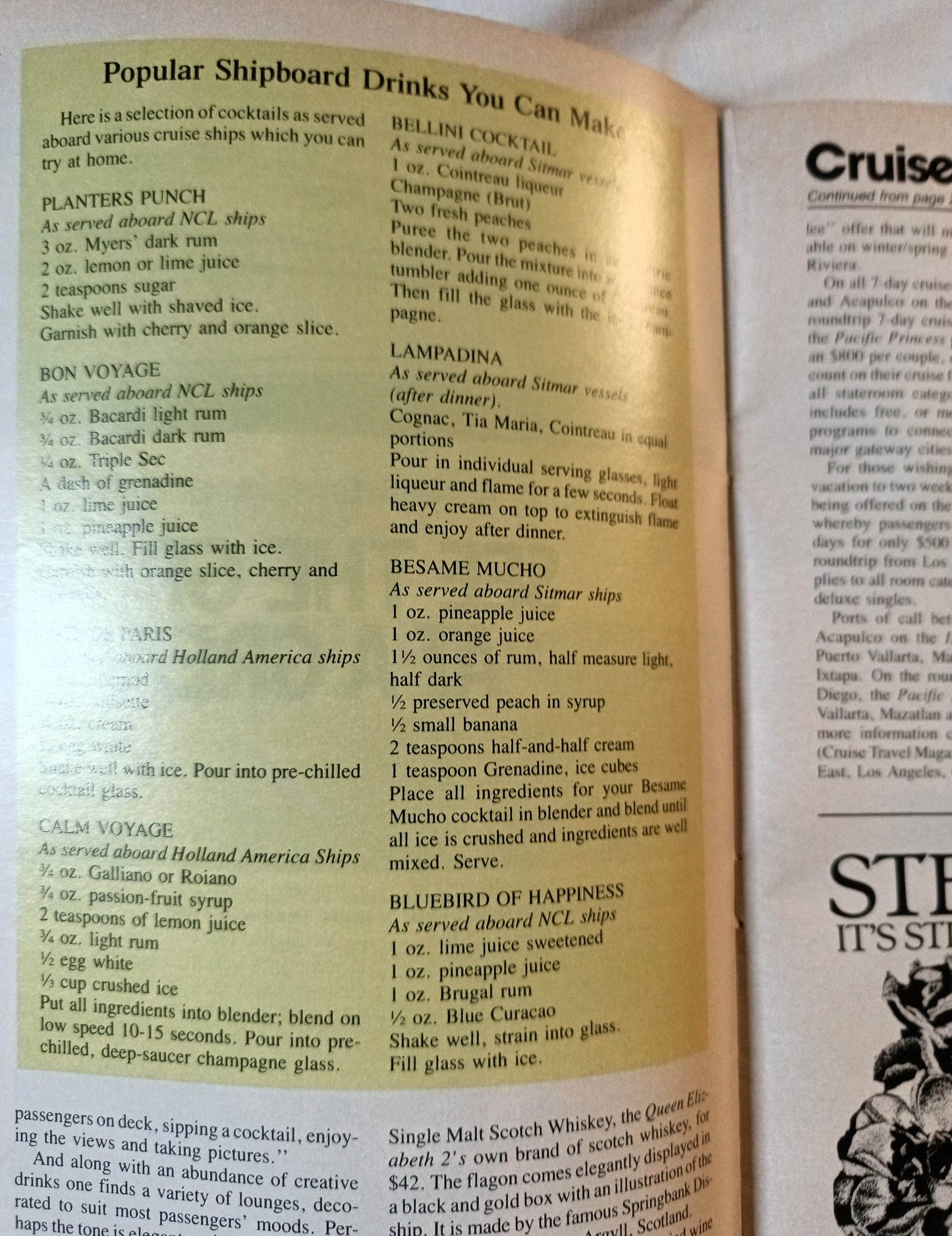 Cruise Travel Magazine April 1985 Royal Odyssey Ocean Princess - TulipStuff