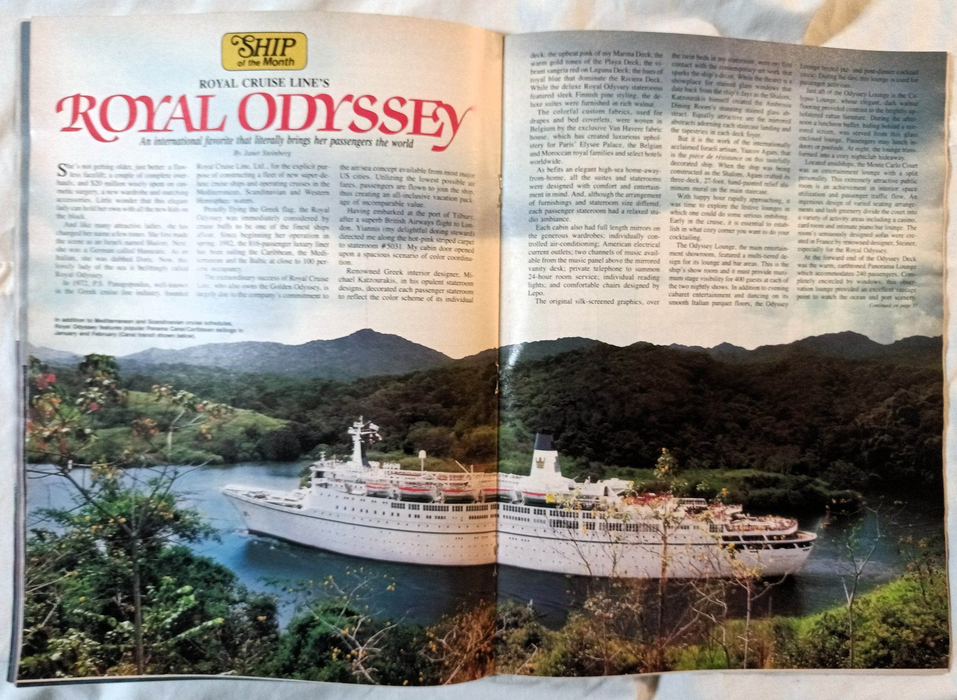 Cruise Travel Magazine April 1985 Royal Odyssey Ocean Princess - TulipStuff