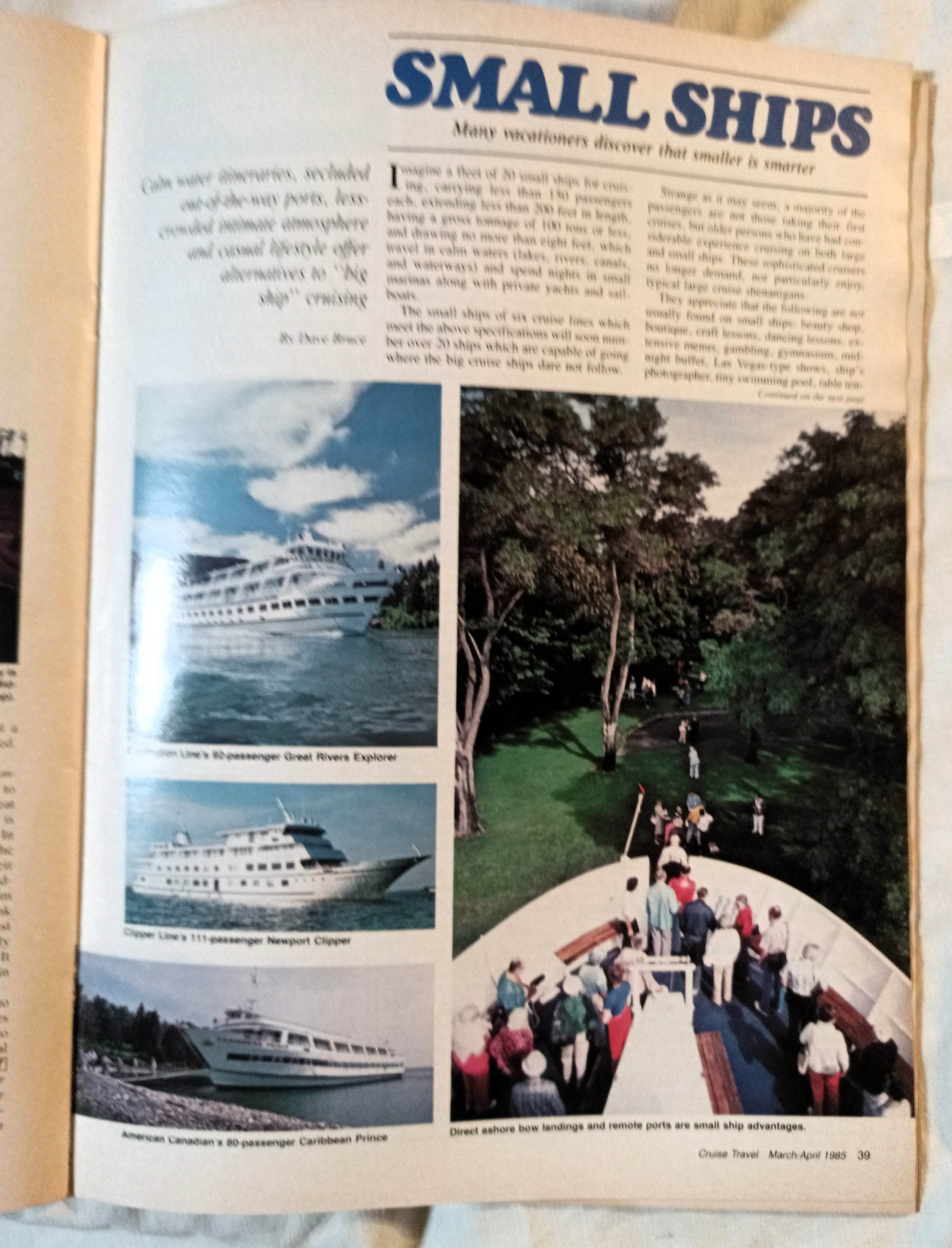 Cruise Travel Magazine April 1985 Royal Odyssey Ocean Princess - TulipStuff
