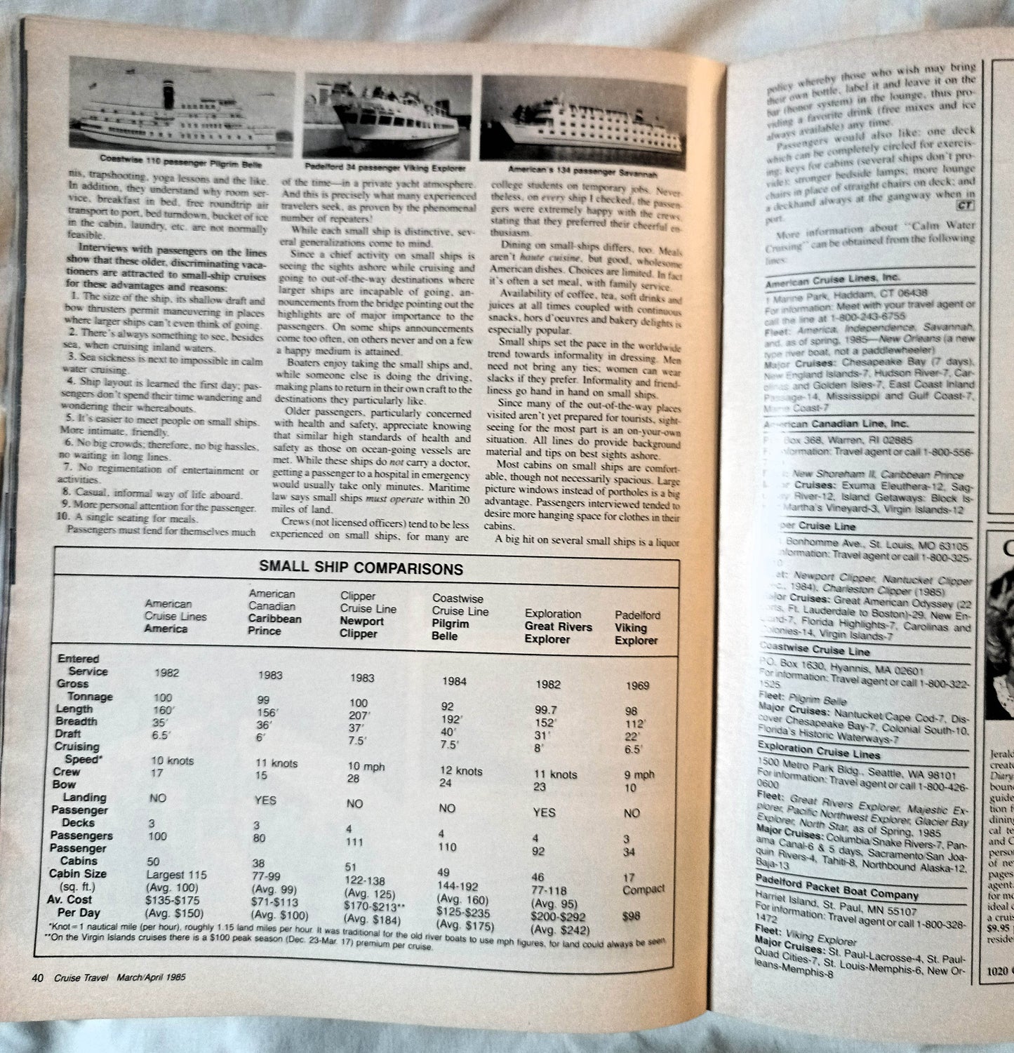 Cruise Travel Magazine April 1985 Royal Odyssey Ocean Princess - TulipStuff