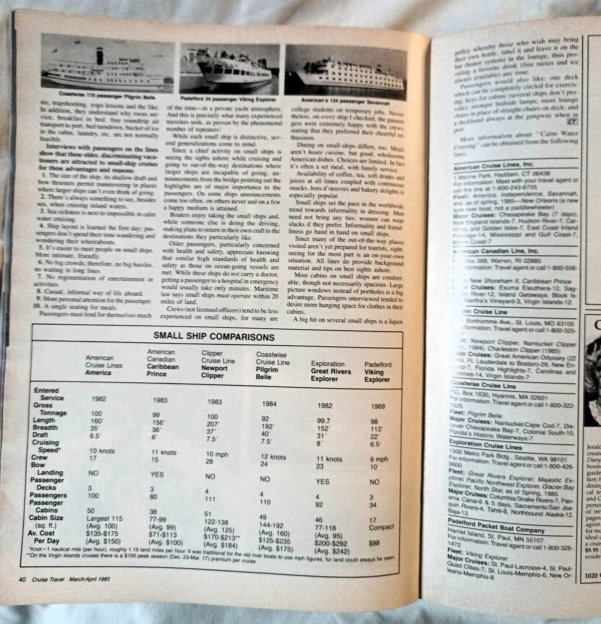 Cruise Travel Magazine April 1985 Royal Odyssey Ocean Princess - TulipStuff