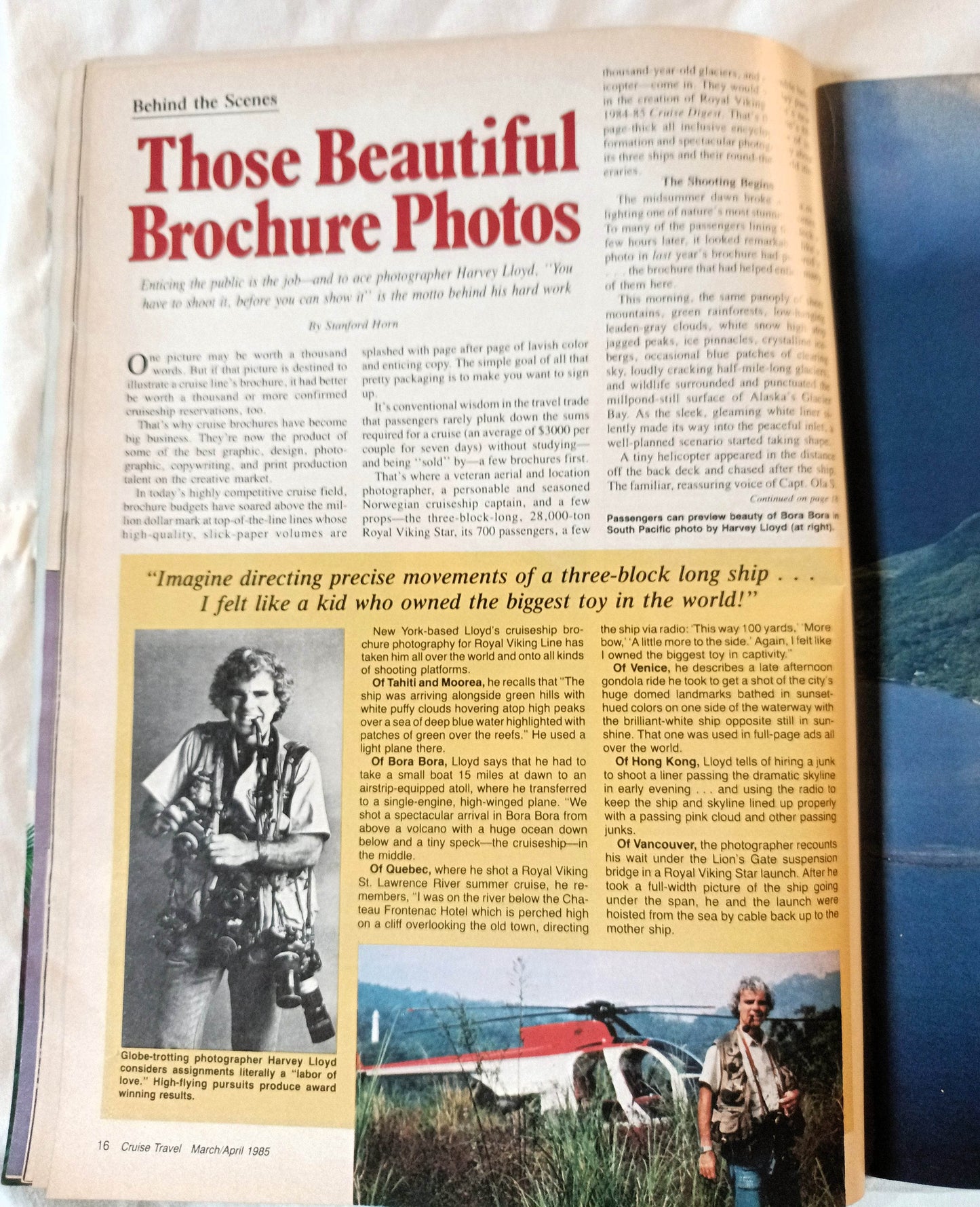 Cruise Travel Magazine April 1985 Royal Odyssey Ocean Princess - TulipStuff