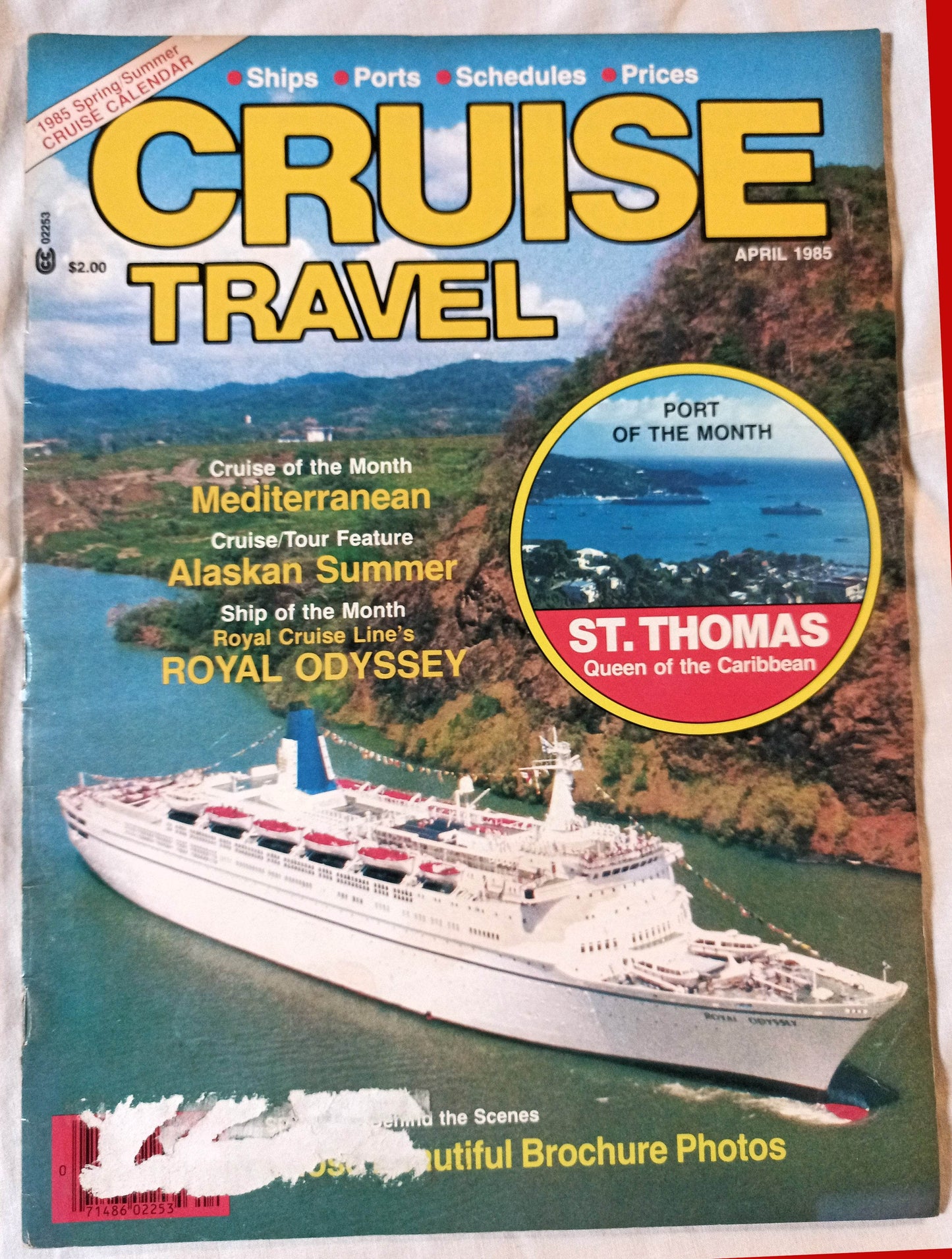 Cruise Travel Magazine April 1985 Royal Odyssey Ocean Princess - TulipStuff