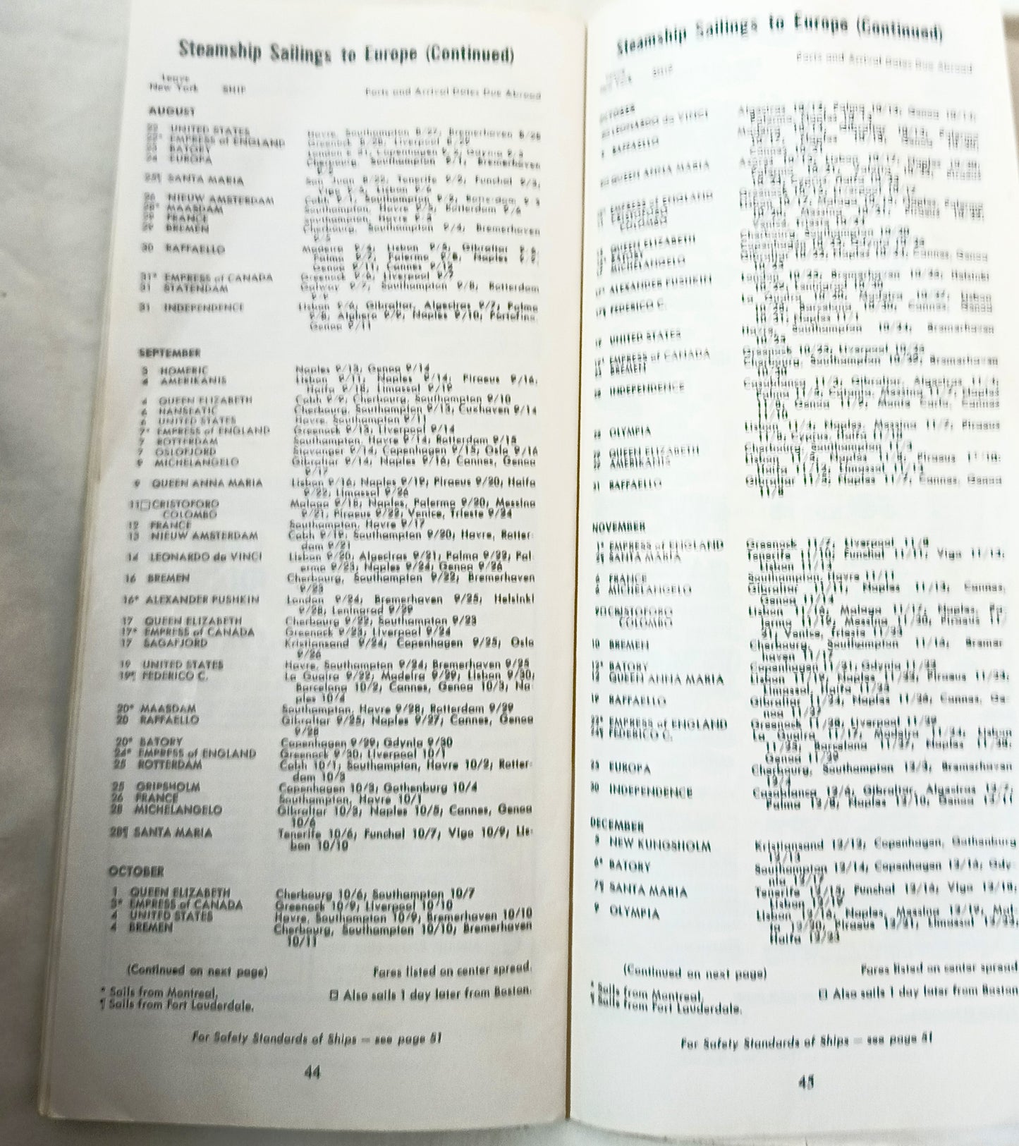 Cruises and Tours Everywhere Steamship Schedules Air Fares May 15 1968 - TulipStuff