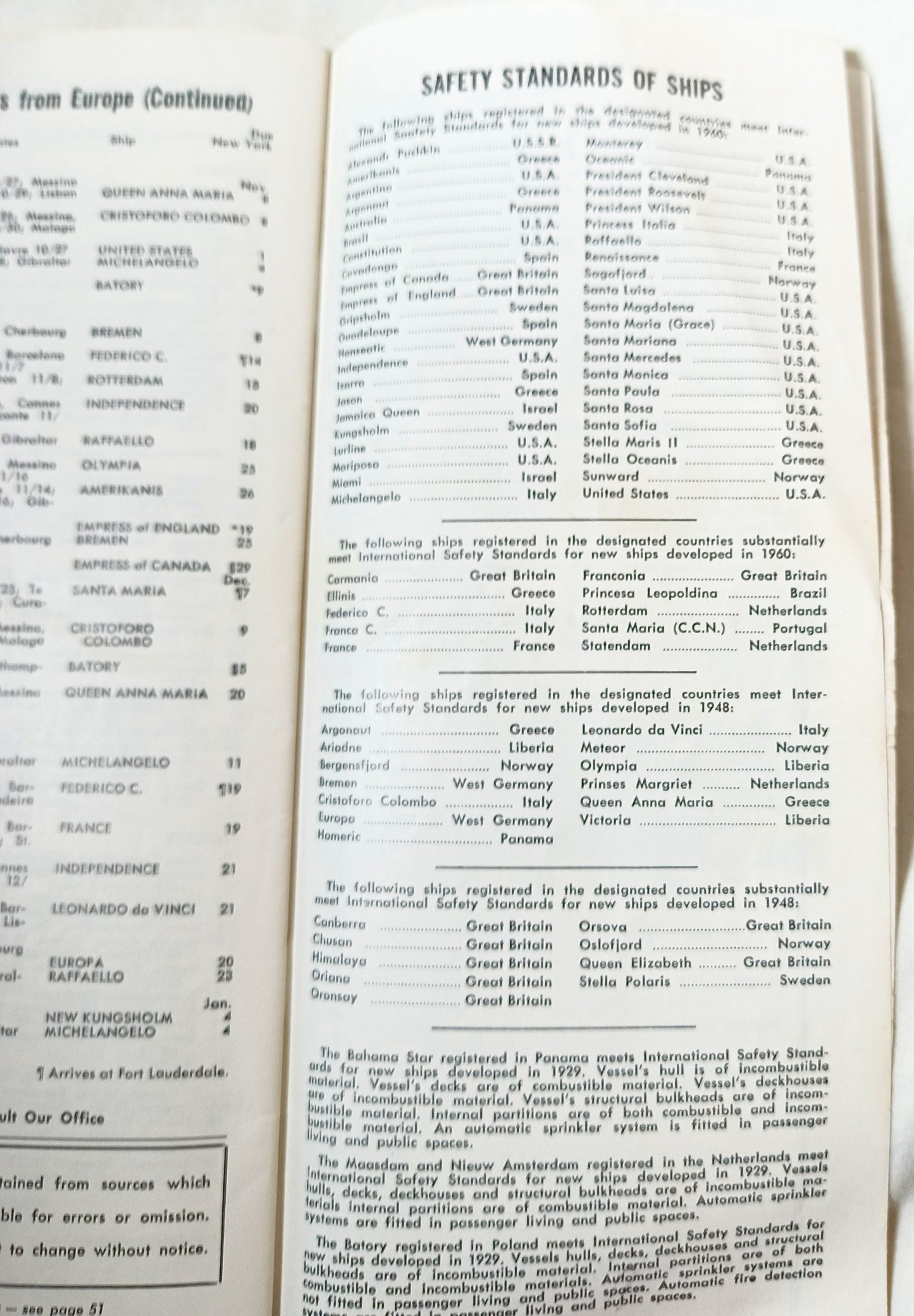 Cruises and Tours Everywhere Steamship Schedules Air Fares May 15 1968 - TulipStuff