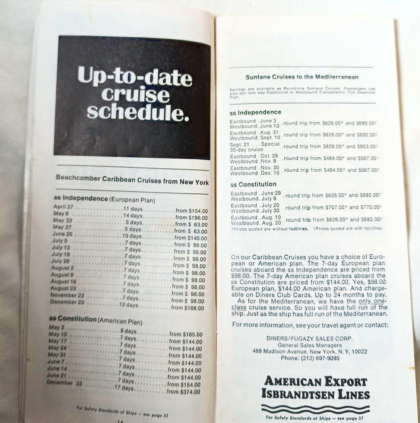 Cruises and Tours Everywhere Steamship Schedules Air Fares May 15 1968 - TulipStuff
