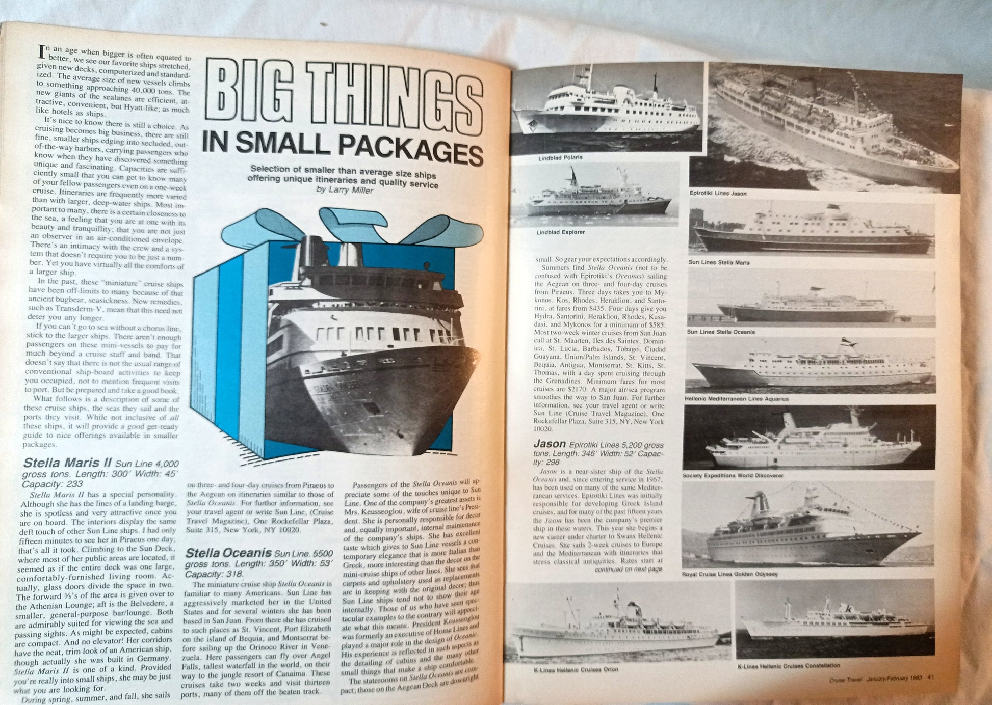 Cruise Travel Magazine February 1983 ss Norway Holland America - TulipStuff