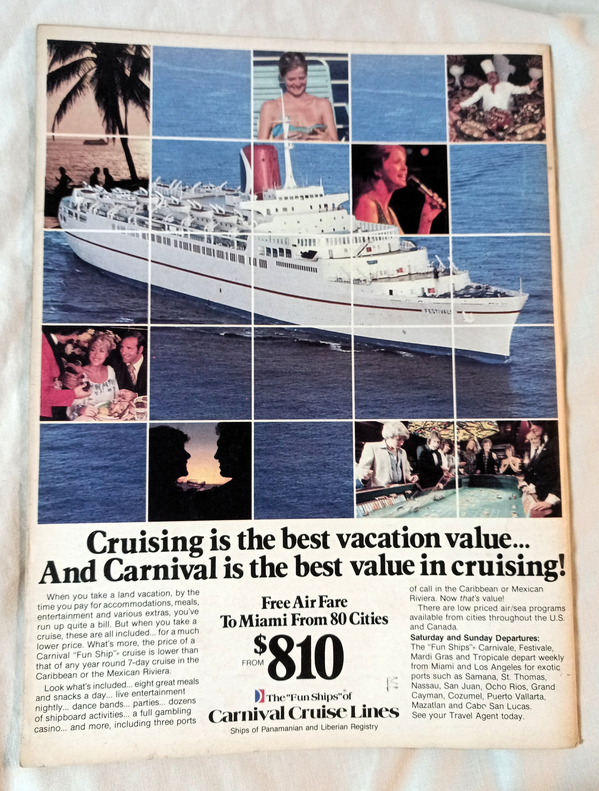 Cruise Travel Magazine February 1983 ss Norway Holland America - TulipStuff
