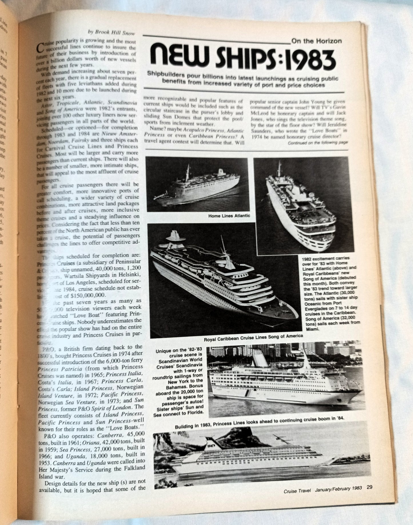 Cruise Travel Magazine February 1983 ss Norway Holland America - TulipStuff