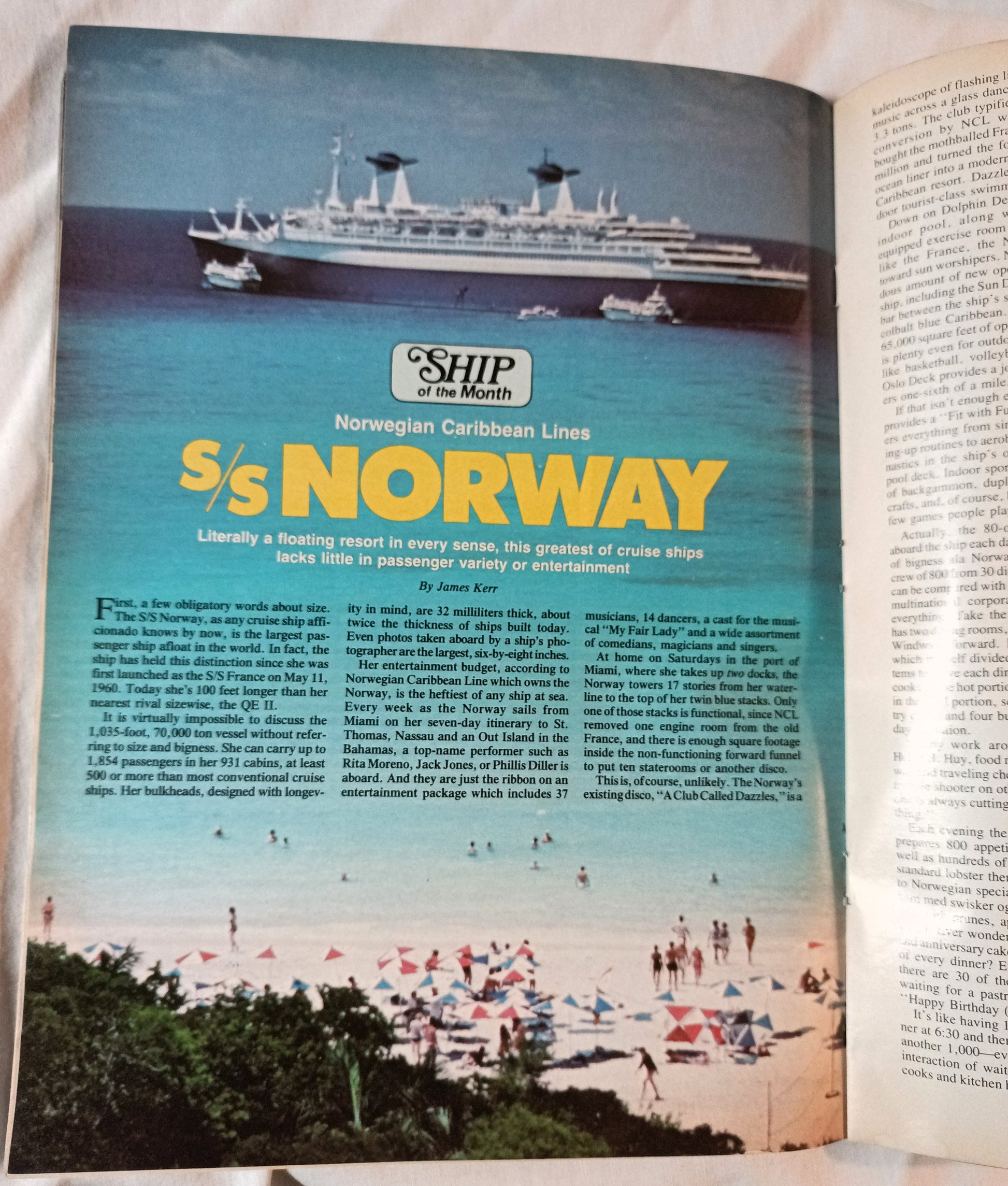 Cruise Travel Magazine February 1983 ss Norway Holland America - TulipStuff