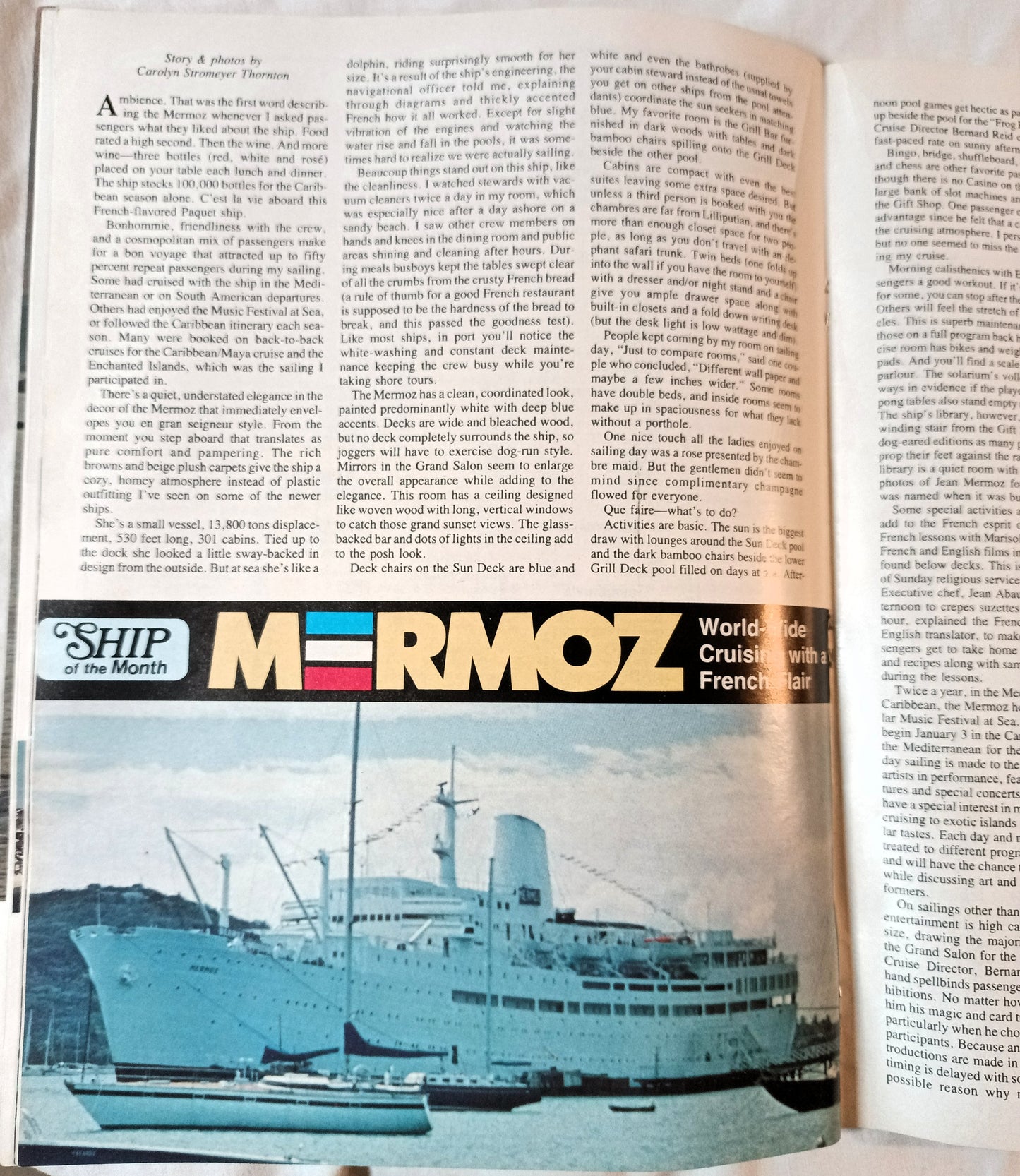 Cruise Travel Magazine December 1982 Mermoz Skyward Fairsea - TulipStuff