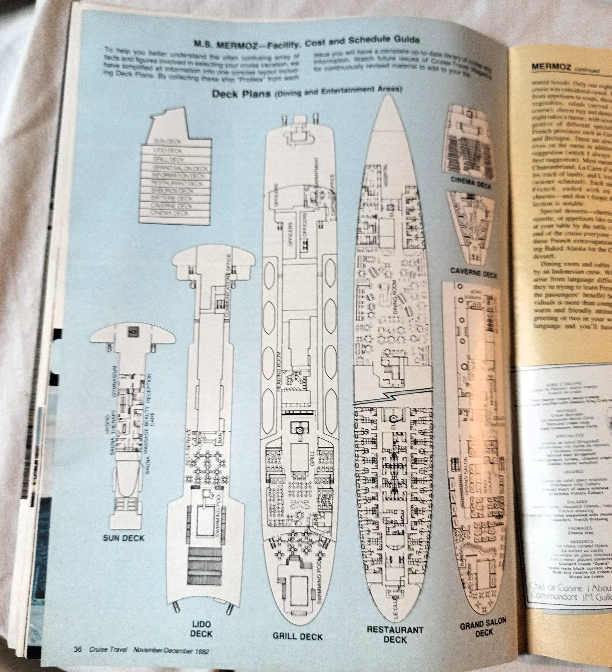 Cruise Travel Magazine December 1982 Mermoz Skyward Fairsea - TulipStuff