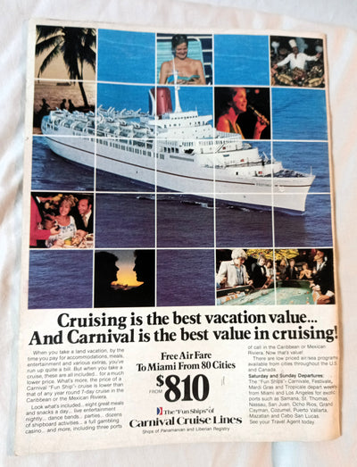 Cruise Travel Magazine December 1982 Mermoz Skyward Fairsea - TulipStuff
